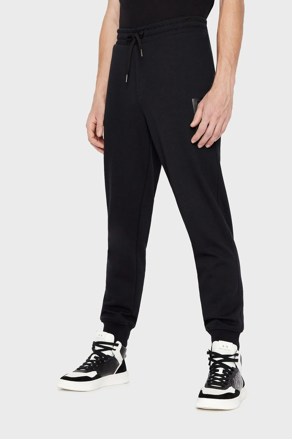 Armani Exchange Pamuklu Logolu Belden Bağlamalı Regular Fit Erkek Pantolon 6LZPBE ZJCAZ 1200 SİYAH - 2