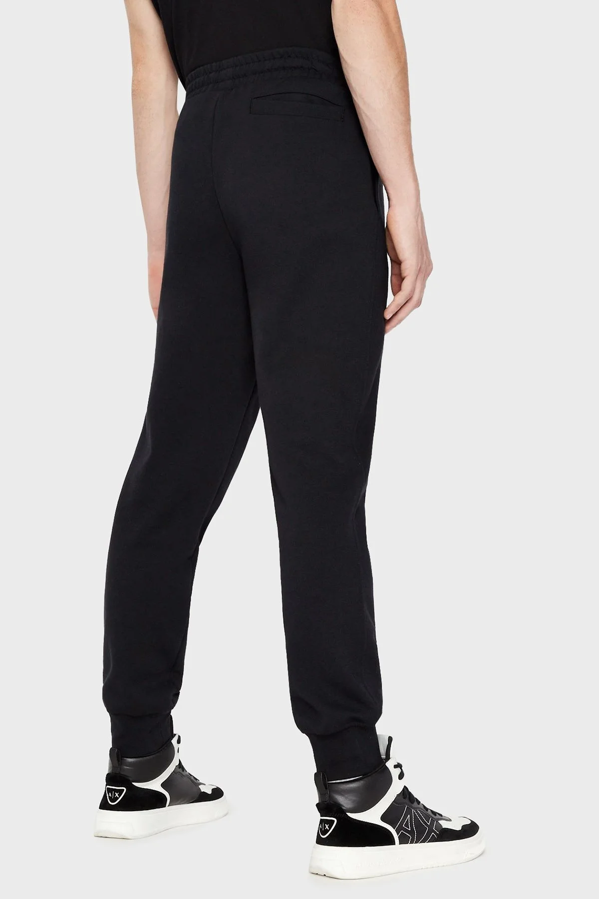 Armani Exchange Pamuklu Logolu Belden Bağlamalı Regular Fit Erkek Pantolon 6LZPBE ZJCAZ 1200 SİYAH - 3