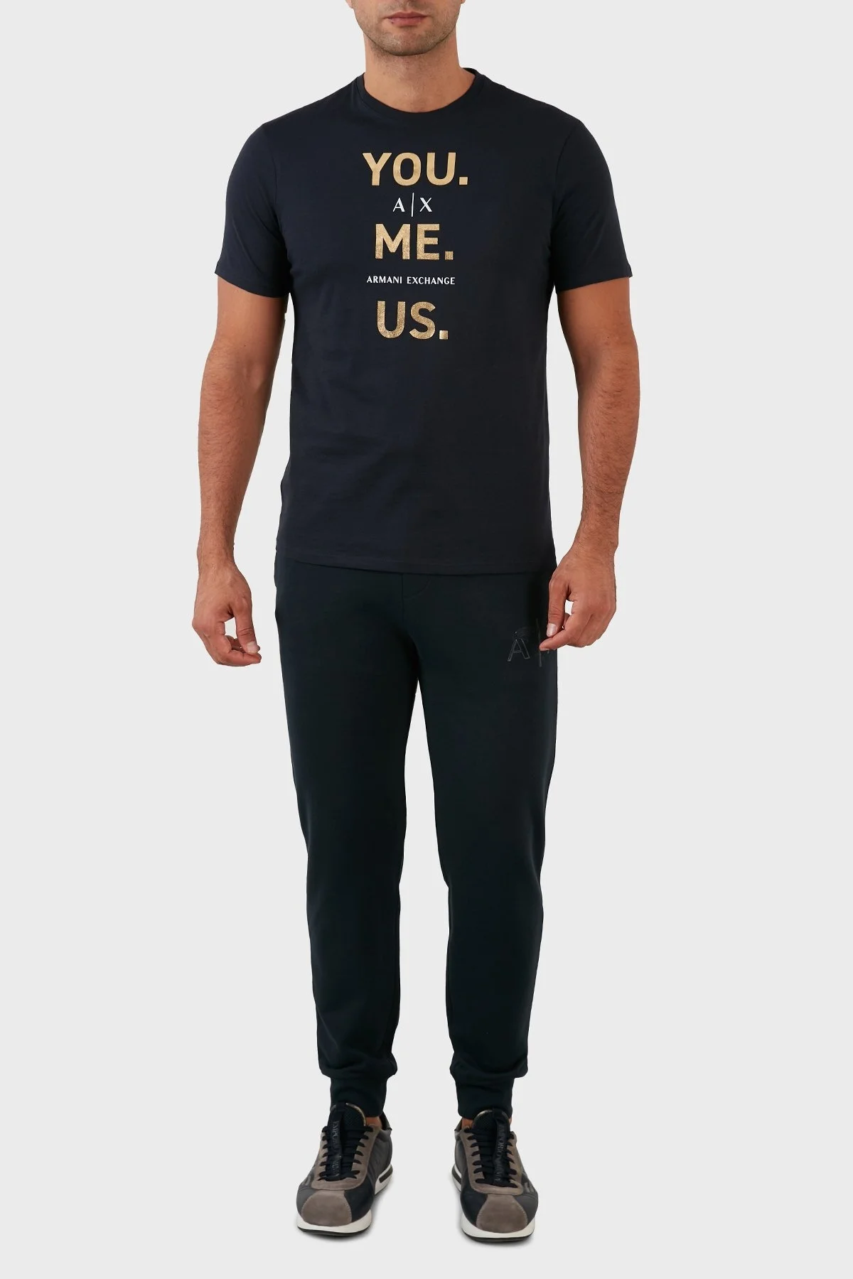 Armani Exchange Logolu Belden Bağlamalı Regular Fit Pamuklu Erkek Pantolon 6LZPHG ZJ6RZ 1510 LACİVERT - 1