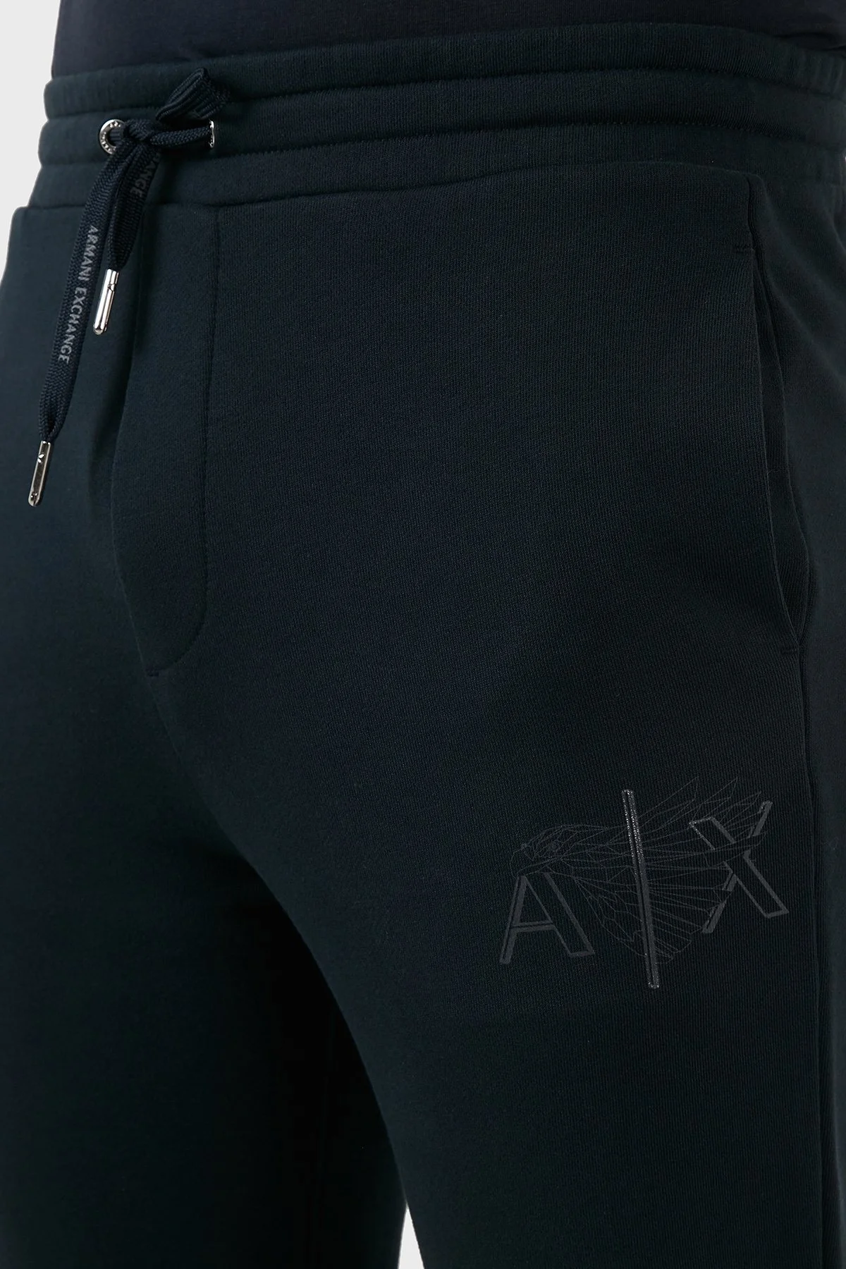 Armani Exchange Logolu Belden Bağlamalı Regular Fit Pamuklu Erkek Pantolon 6LZPHG ZJ6RZ 1510 LACİVERT - 6