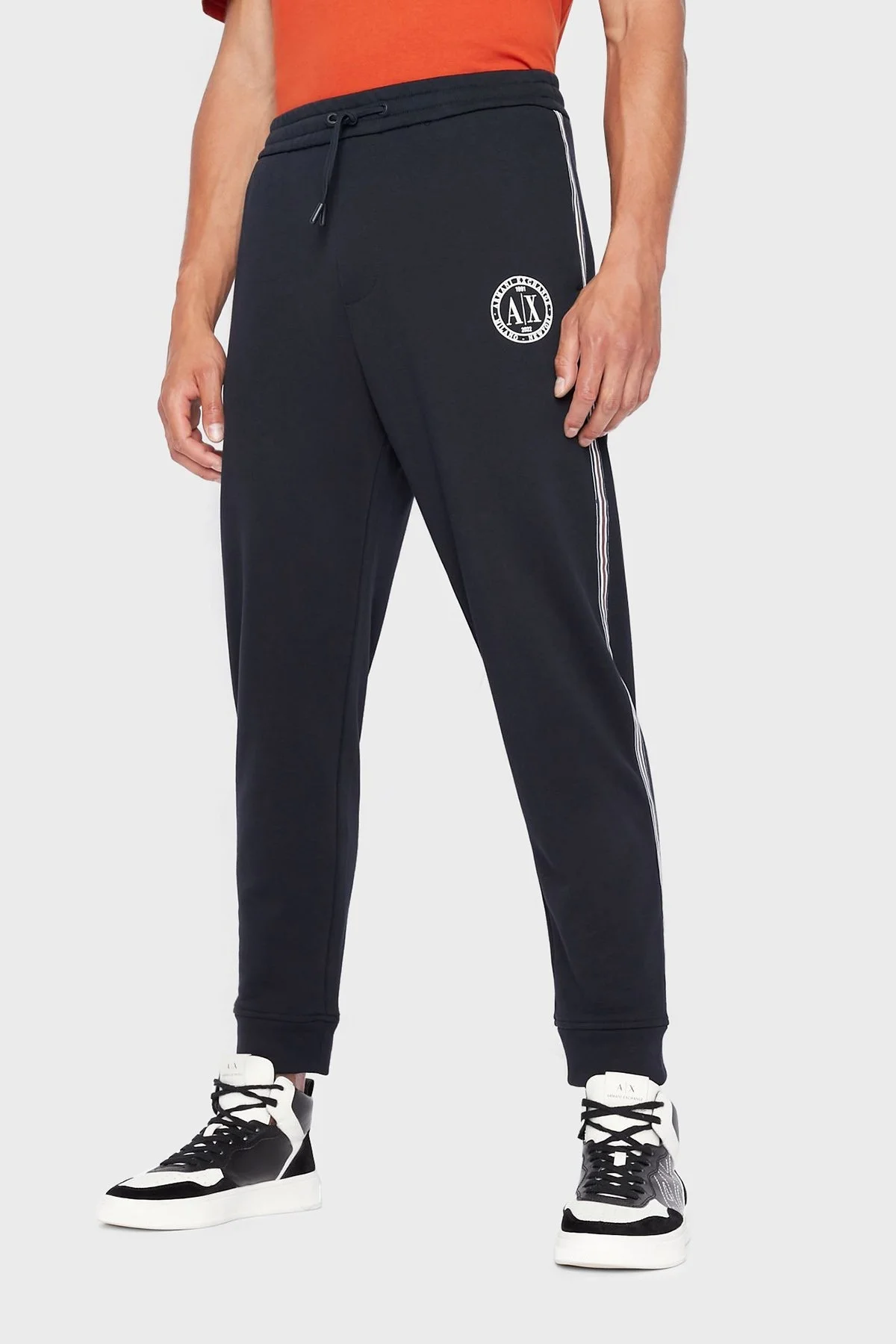 Armani Exchange Logolu Belden Bağlamalı Regular Fit Pamuklu Erkek Pantolon 6LZPLD ZJ1ZZ 1583 LACİVERT - 2