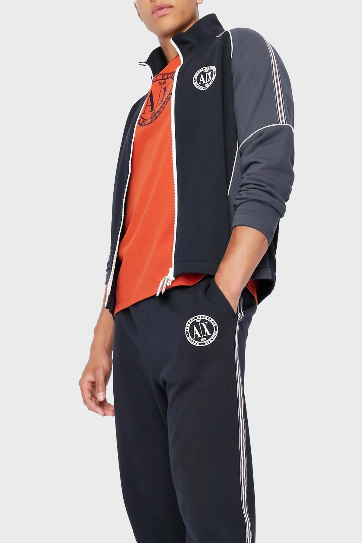 Armani Exchange Logolu Belden Bağlamalı Regular Fit Pamuklu Erkek Pantolon 6LZPLD ZJ1ZZ 1583 LACİVERT - 4