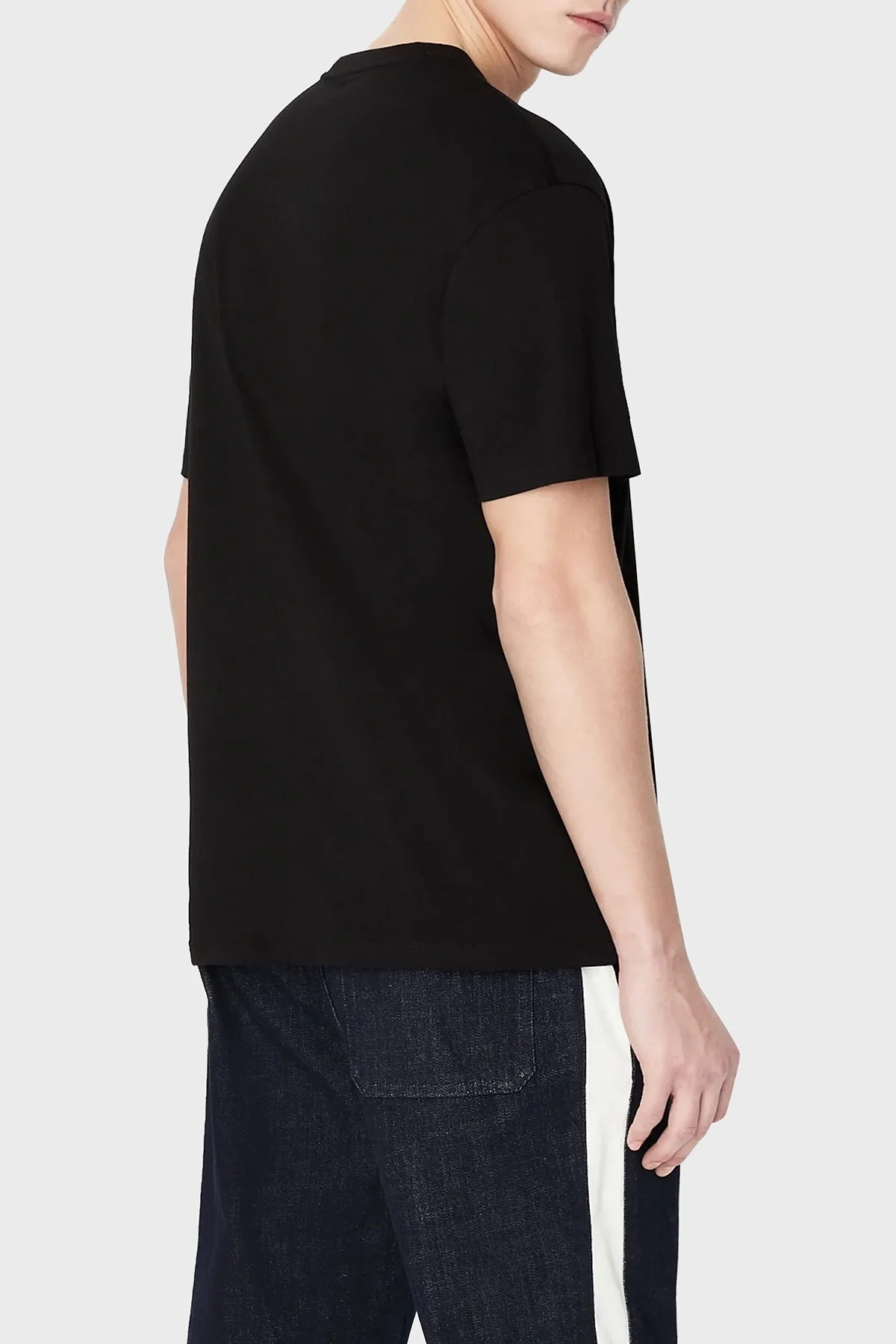 Armani Exchange Logolu Bisiklet Yaka % 100 Pamuk Comfort Fit Erkek T Shirt 3RZTLB ZJ8EZ 1200 SİYAH - 2
