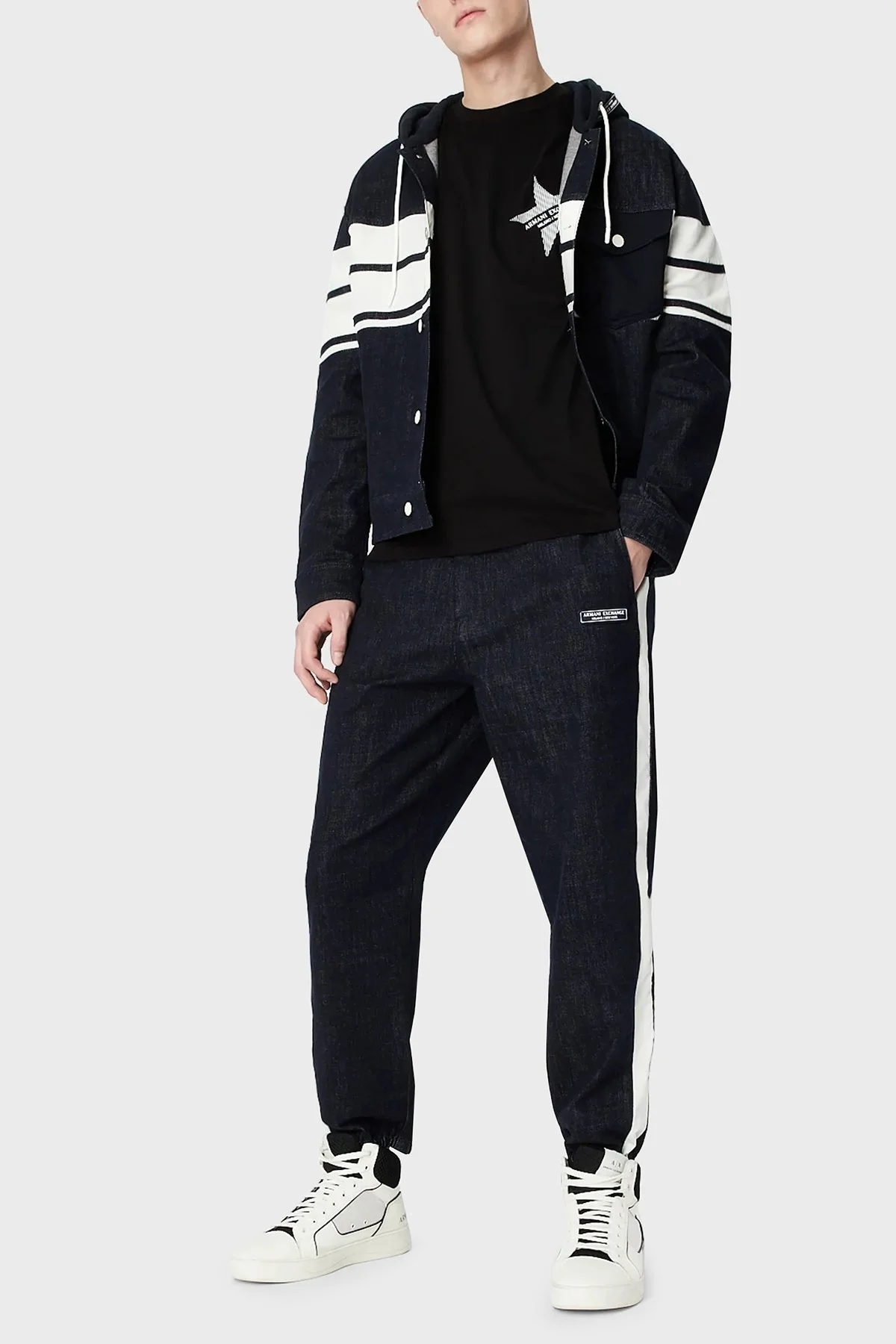 Armani Exchange Logolu Bisiklet Yaka % 100 Pamuk Comfort Fit Erkek T Shirt 3RZTLB ZJ8EZ 1200 SİYAH - 3