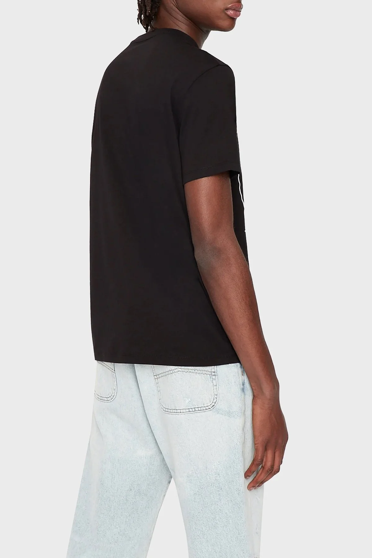 Armani Exchange Logolu Bisiklet Yaka % 100 Pamuk Regular Fit Erkek T Shirt 3RZTAG ZJ8EZ 1200 SİYAH - 2