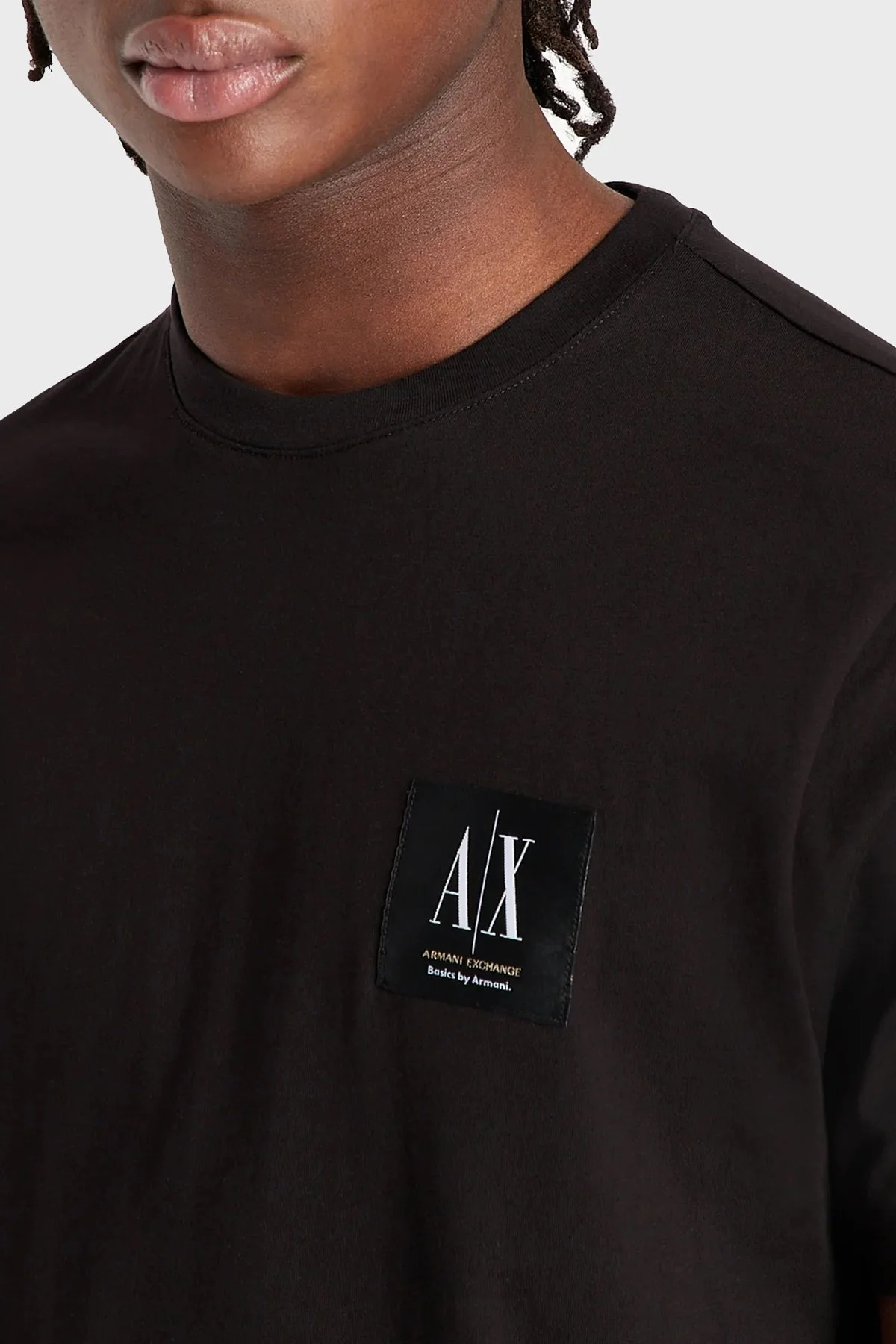 Armani Exchange Logolu Bisiklet Yaka % 100 Pamuk Regular Fit Erkek T Shirt 3RZTBK ZJ8EZ 1200 SİYAH - 3