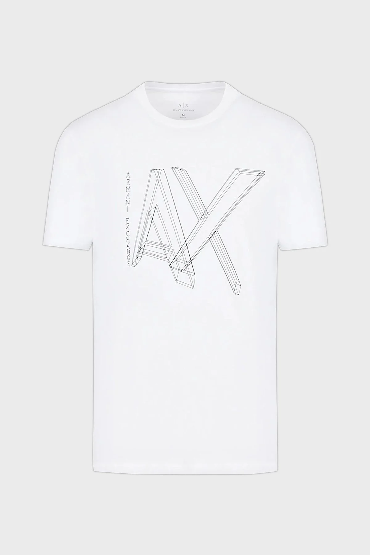 Armani Exchange Logolu Bisiklet Yaka % 100 Pamuk Regular Fit Erkek T Shirt 3RZTHF ZJH4Z 1100 BEYAZ - 4