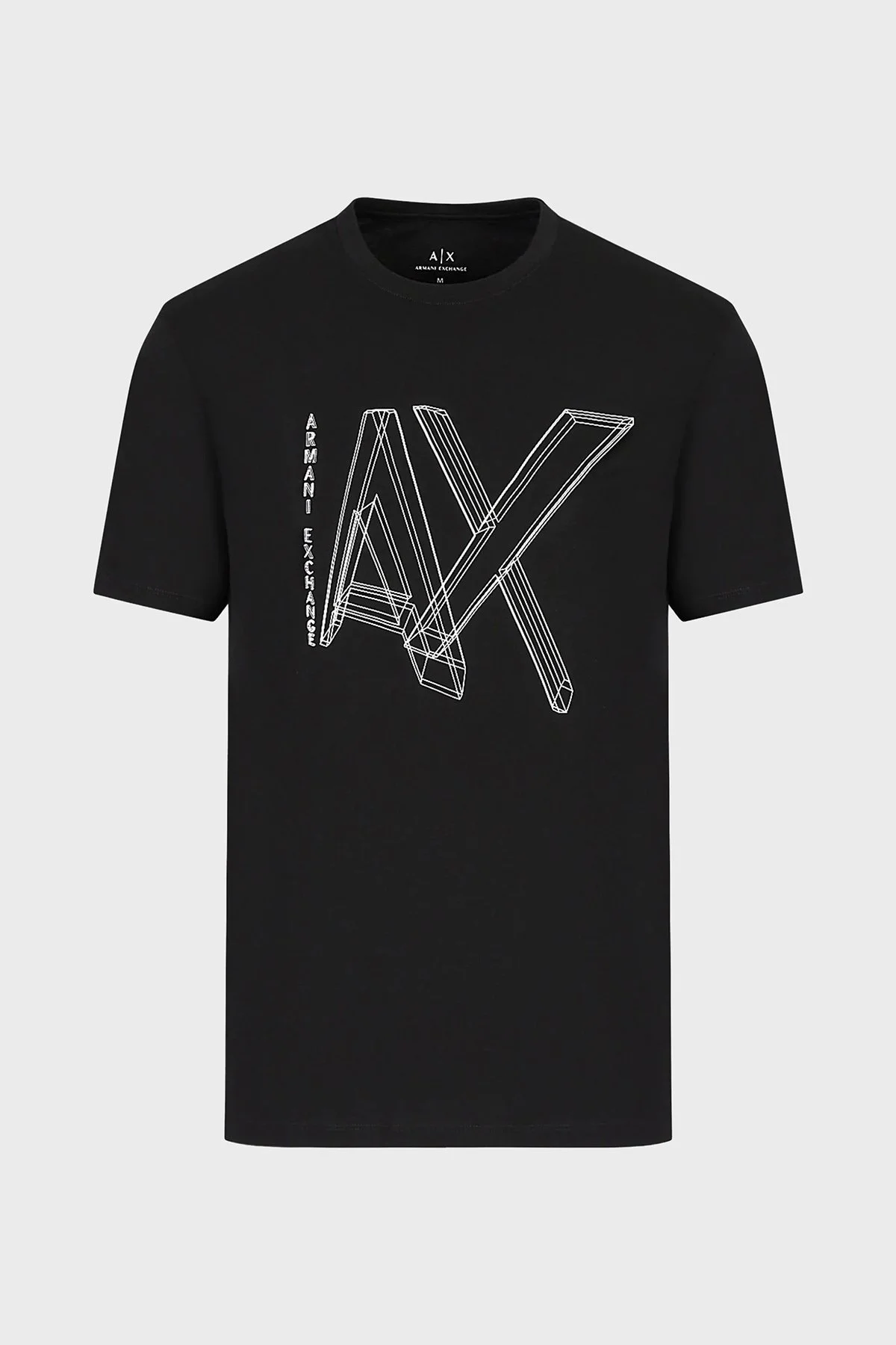 Armani Exchange Logolu Bisiklet Yaka % 100 Pamuk Regular Fit Erkek T Shirt 3RZTHF ZJH4Z 1200 SİYAH - 4