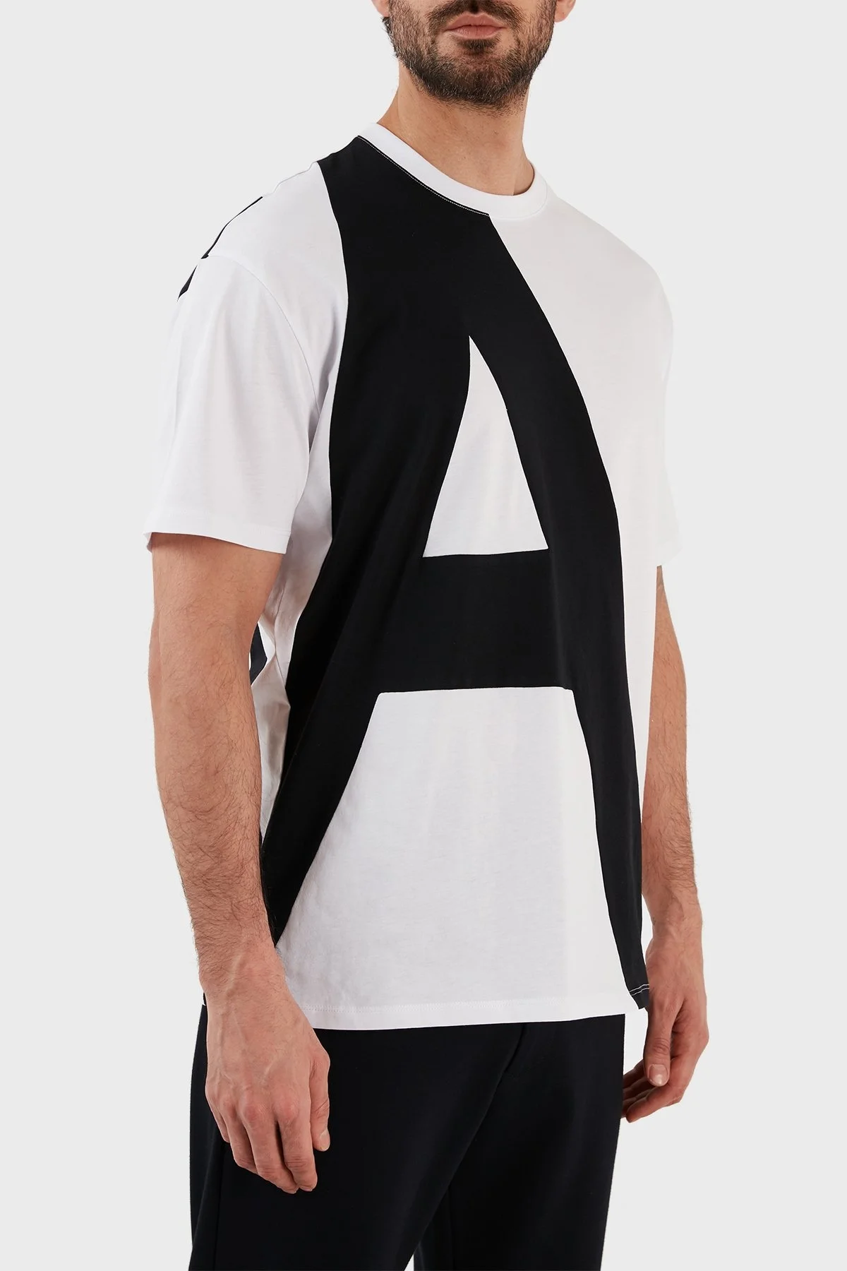 Armani Exchange Logolu Bisiklet Yaka % 100 Pamuk Regular Fit Erkek T Shirt 3RZTLD ZJH4Z 7144 BEYAZ - 3