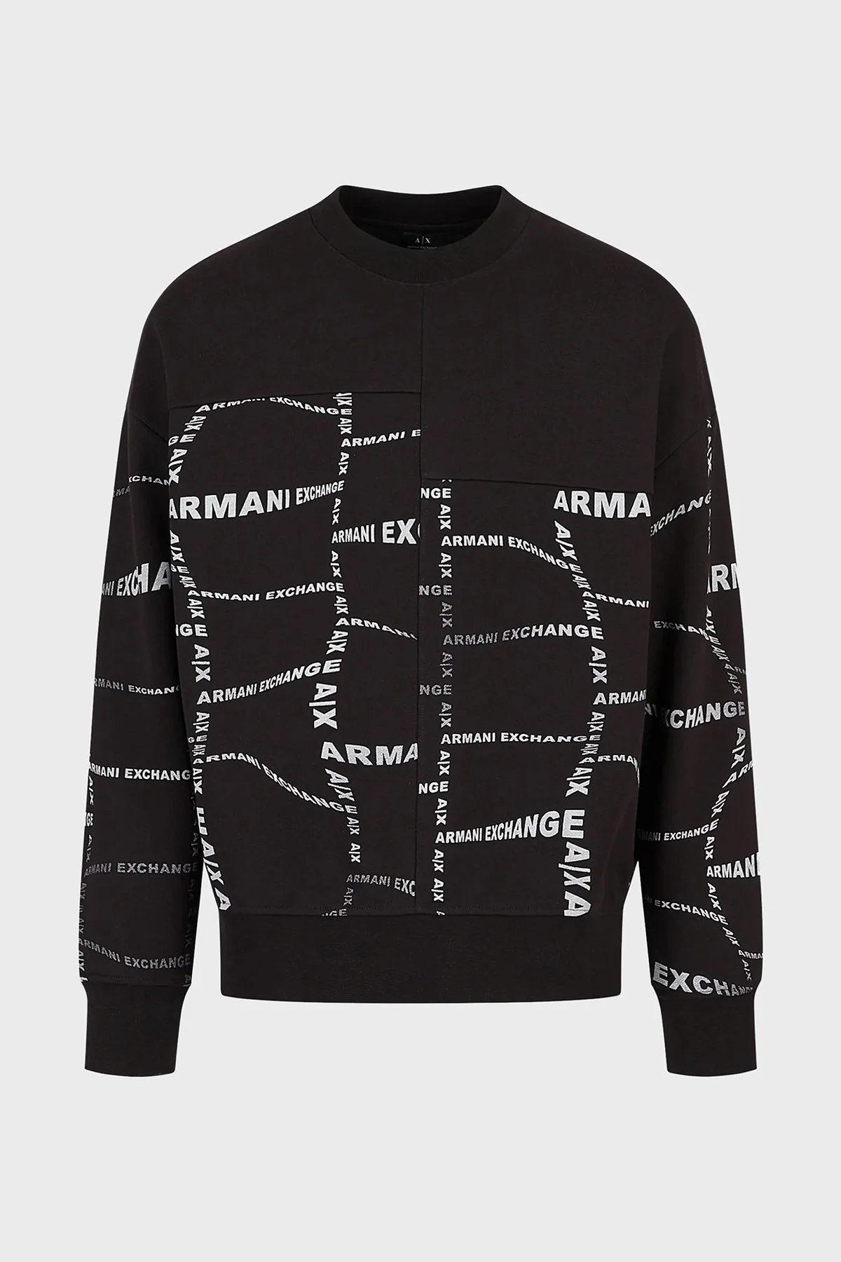 Armani Exchange Logolu Bisiklet Yaka Pamuklu Regular Fit Erkek Sweat 3RZMFA ZJXAZ 52AG SİYAH - 4