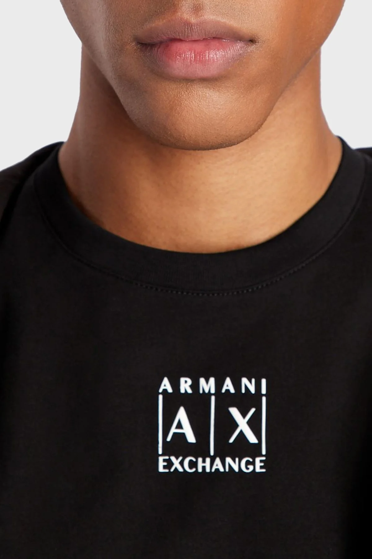 Armani Exchange Logolu Bisiklet Yaka Pamuklu Regular Fit Erkek T Shirt 6LZTAA ZJA5Z 1200 SİYAH - 3