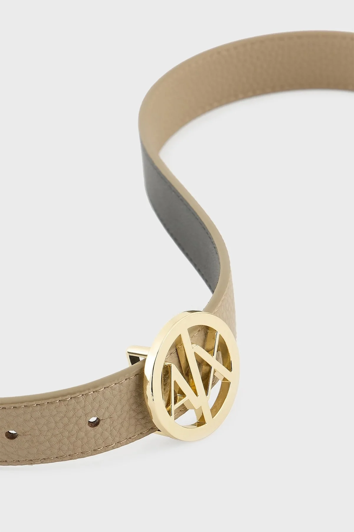 Armani Exchange Logolu Çift Taraflı Bayan Kemer 941118 0A877 14549 BEJ - 2