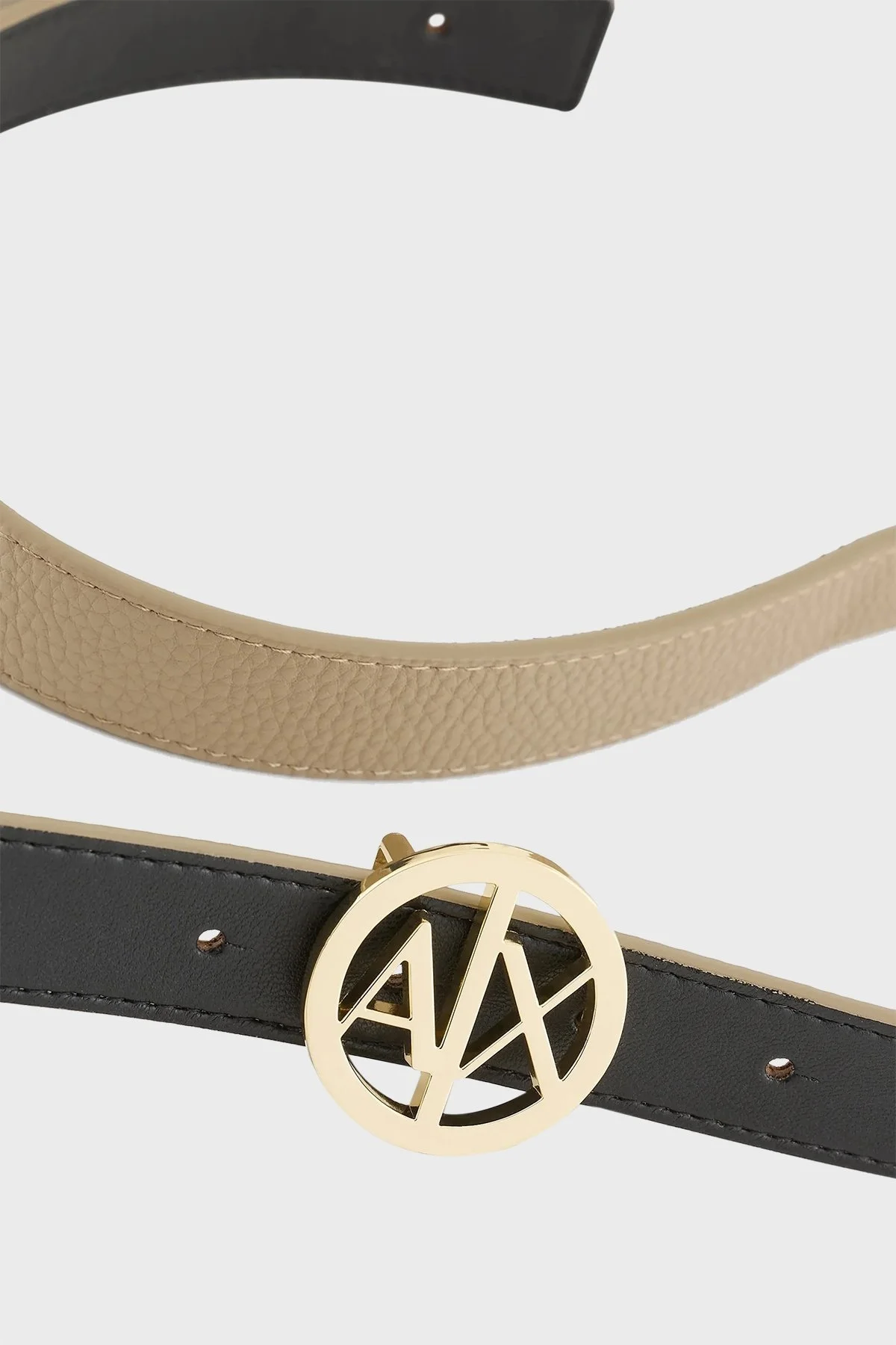 Armani Exchange Logolu Çift Taraflı Bayan Kemer 941118 0A877 14549 BEJ - 3
