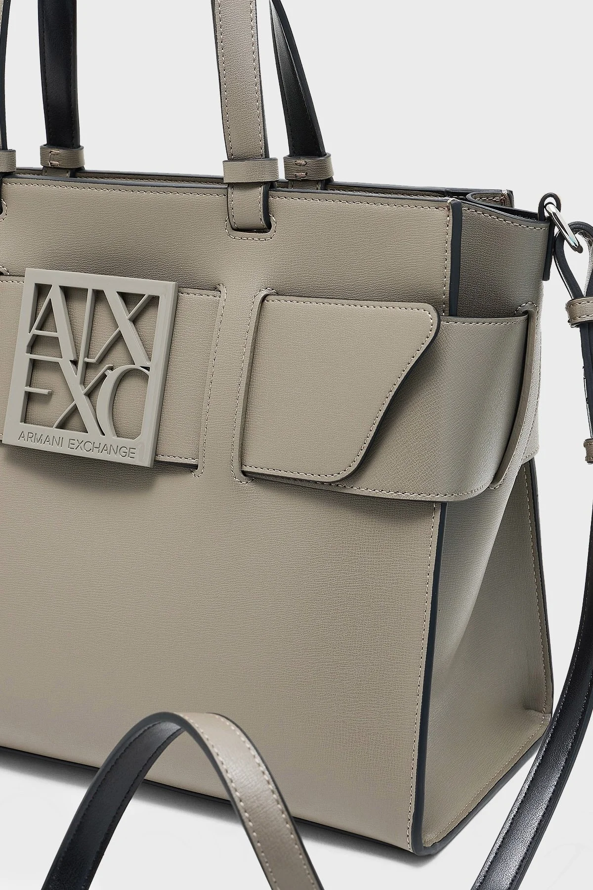 Armani Exchange Logolu Çıkarılabilir Askılı Bayan Çanta 942689 0A874 U6242 BEJ - 7