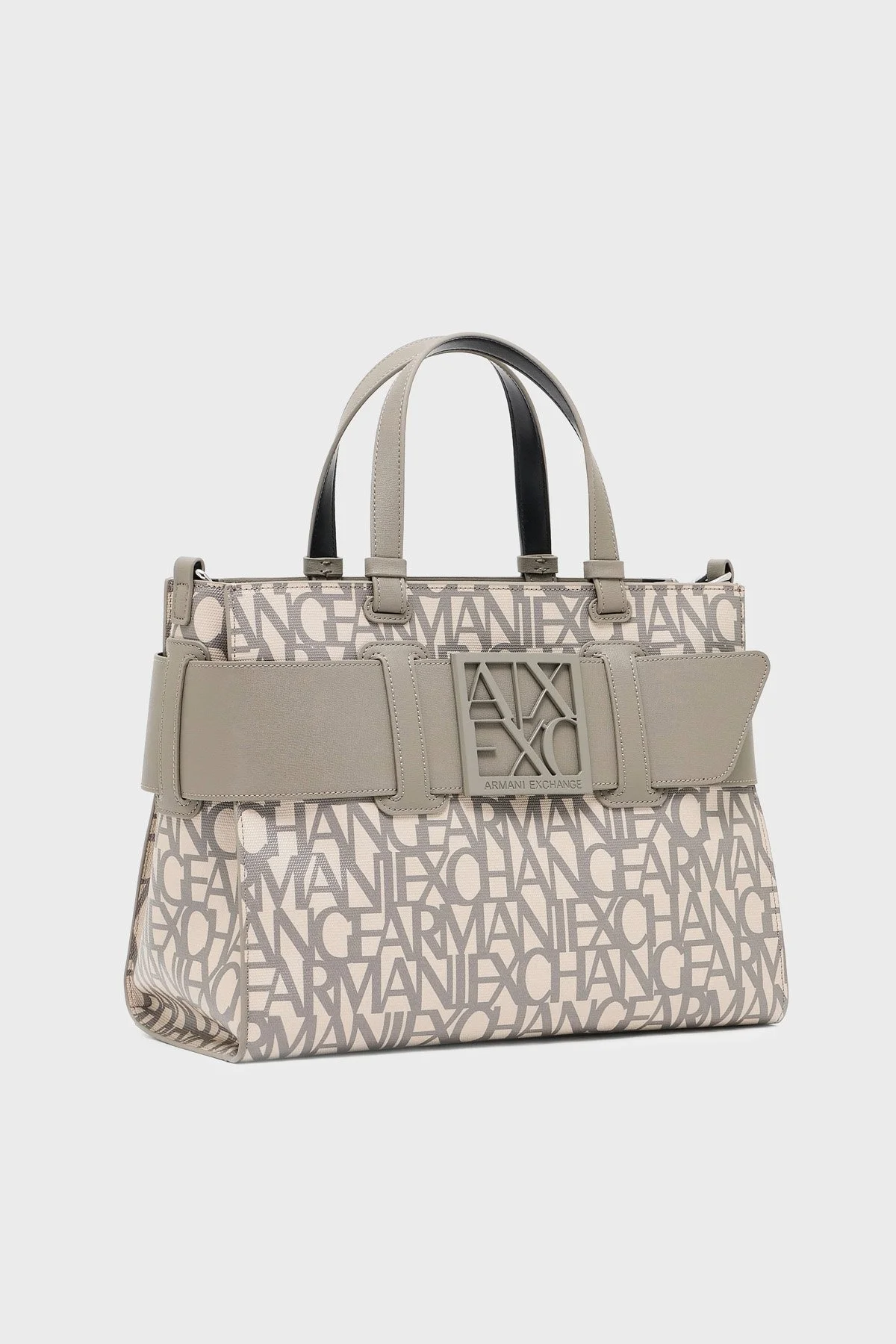 Armani Exchange Logolu Çıkarılabilir Askılı Bayan Çanta 942689 3F742 M1014 BEJ - 4