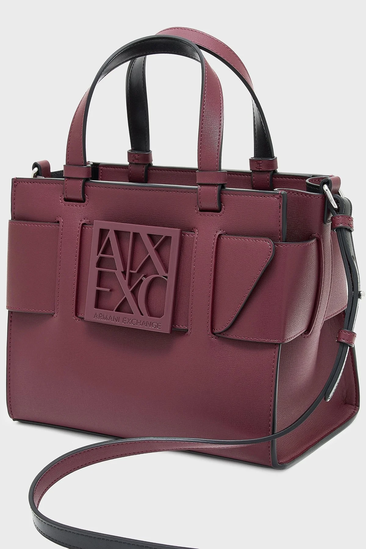 Armani Exchange Logolu Çıkarılabilir Askılı Bayan Çanta 942690 0A874 UA343 BORDO - 10