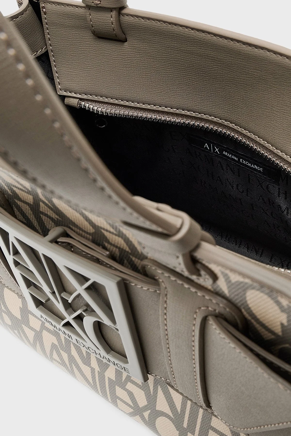 Armani Exchange Logolu Çıkarılabilir Askılı Bayan Çanta 942690 3F742 M1014 BEJ - 6