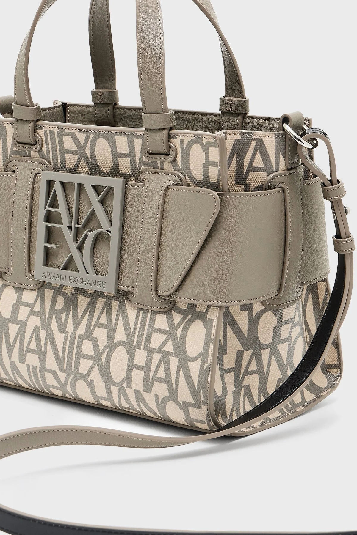 Armani Exchange Logolu Çıkarılabilir Askılı Bayan Çanta 942690 3F742 M1014 BEJ - 7