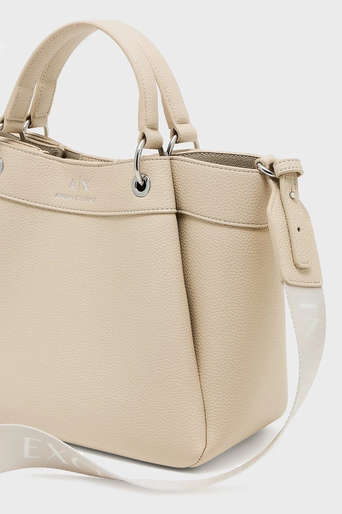 Armani Exchange Logolu Çıkarılabilir Askılı Bayan Çanta 942911 CC783 U1092 KREM - 10
