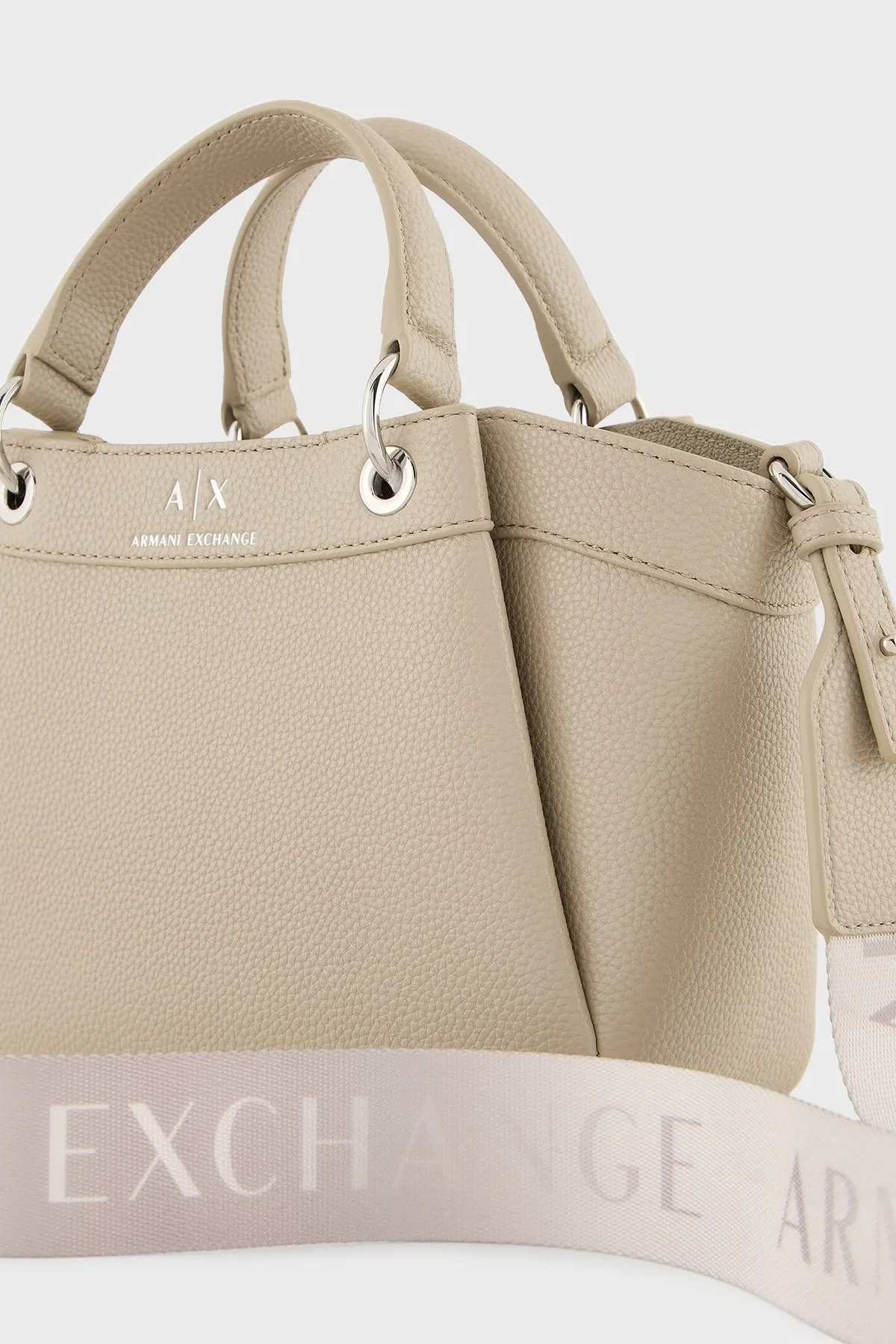 Armani Exchange Logolu Çıkarılabilir Askılı Bayan Çanta 942927 CC783 14349 BEJ - 7