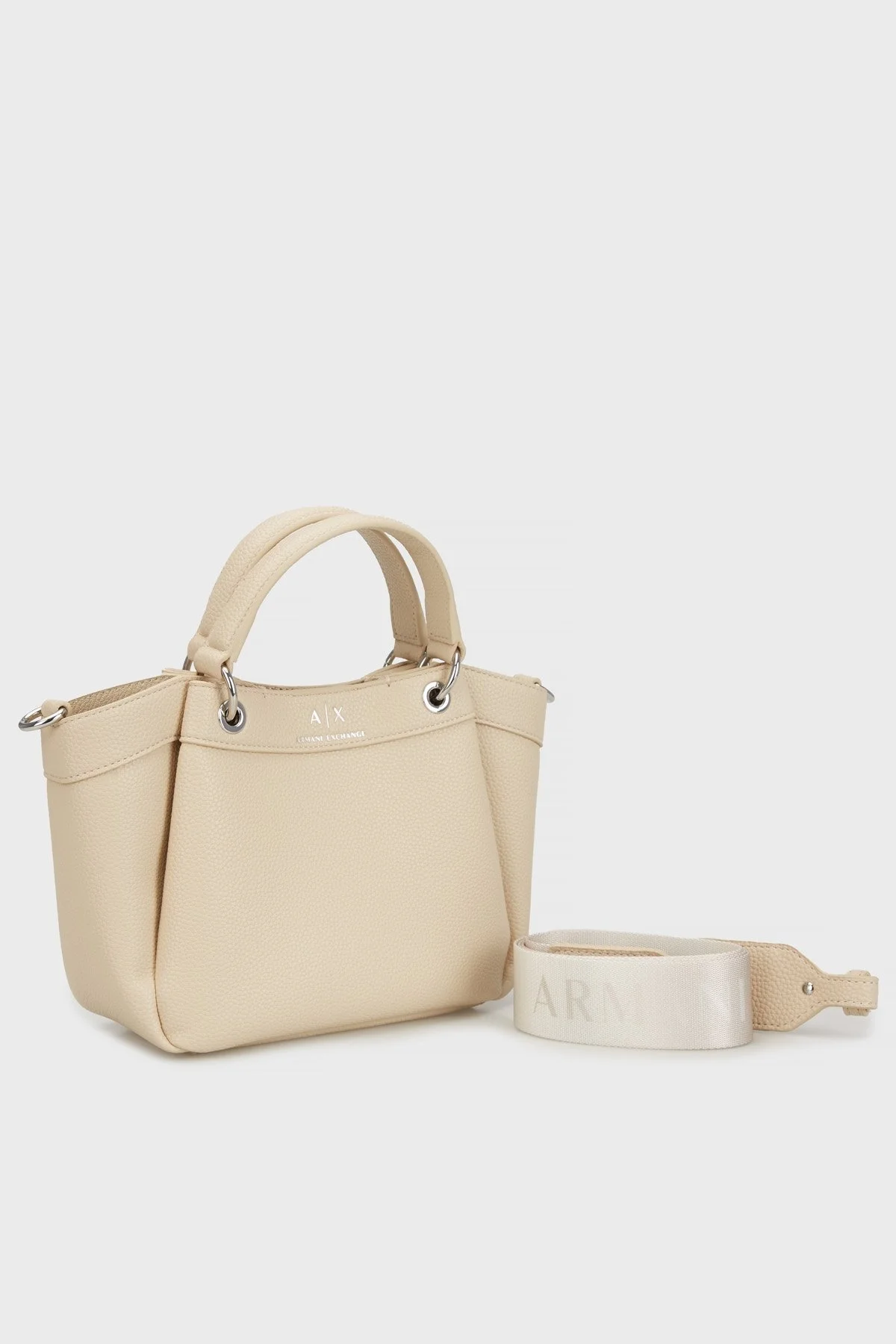 Armani Exchange Logolu Çıkarılabilir Askılı Bayan Çanta 942927 CC783 U1092 KREM - 7