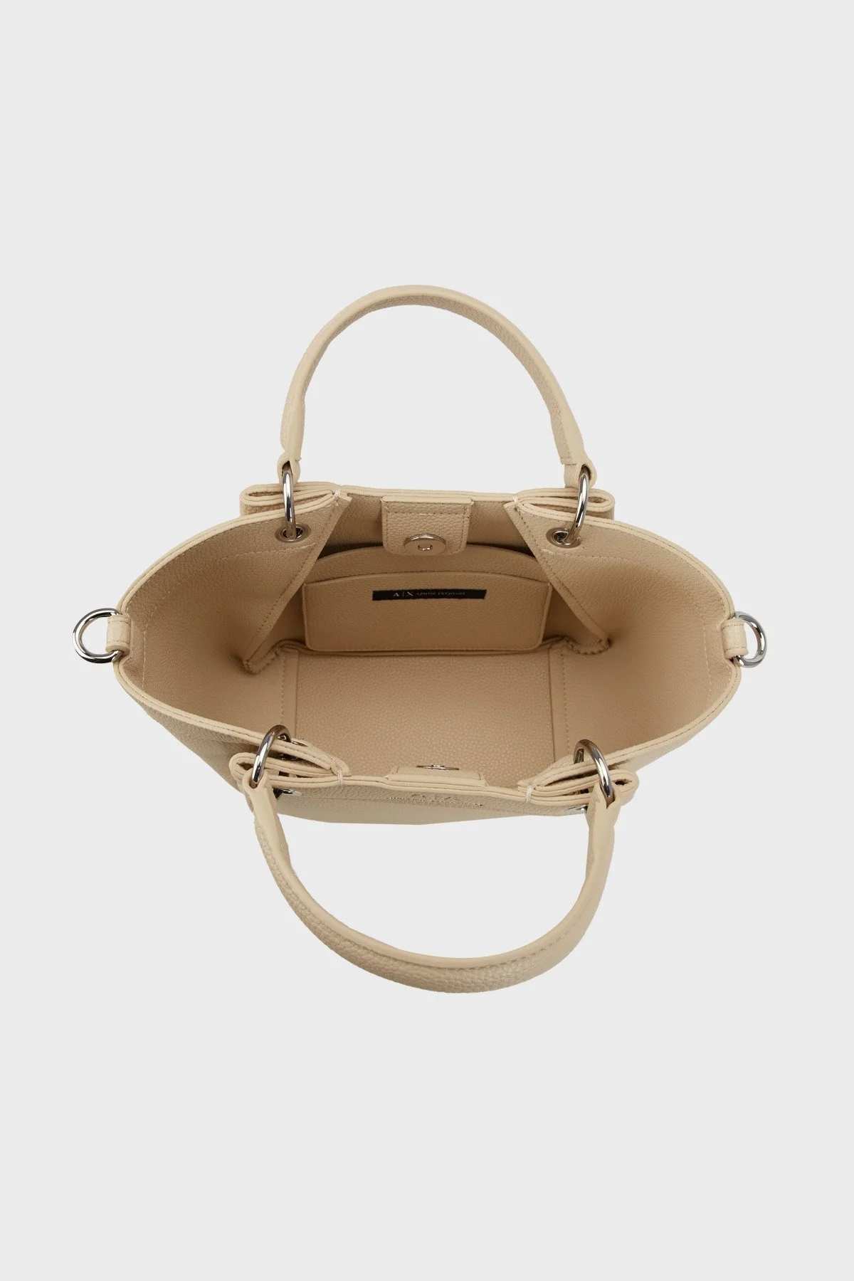 Armani Exchange Logolu Çıkarılabilir Askılı Bayan Çanta 942927 CC783 U1092 KREM - 8