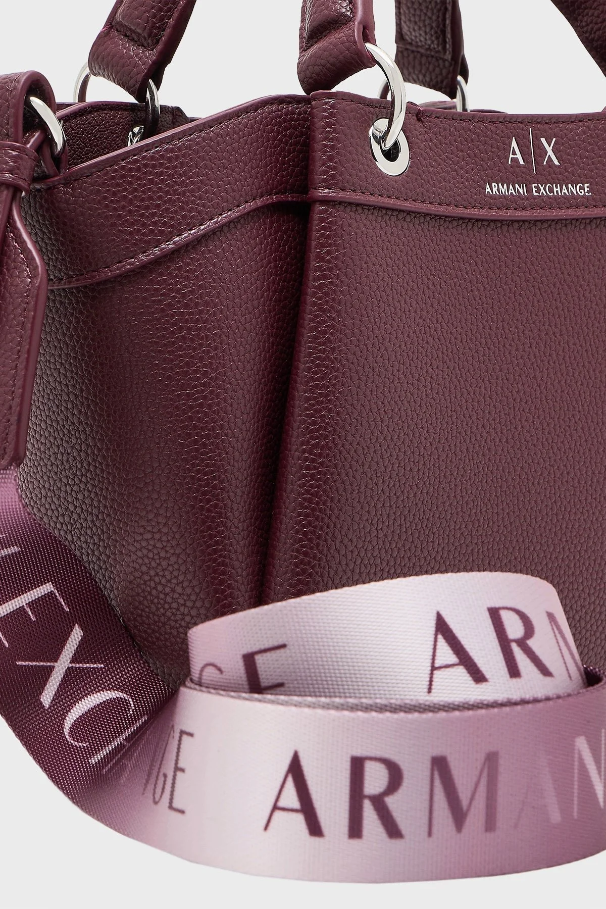 Armani Exchange Logolu Çıkarılabilir Askılı Bayan Çanta 942927 CC783 UA343 BORDO - 11