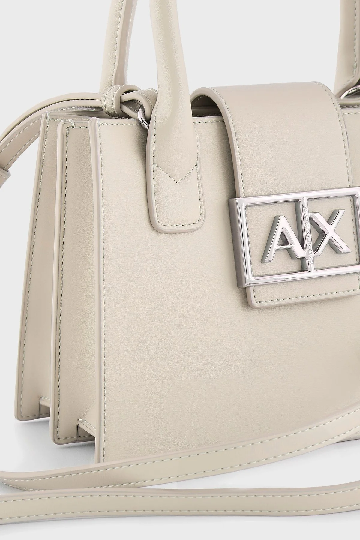 Armani Exchange Logolu Çıkarılabilir Askılı Bayan Çanta XW000306 AF12039 U1095 BEJ - 13