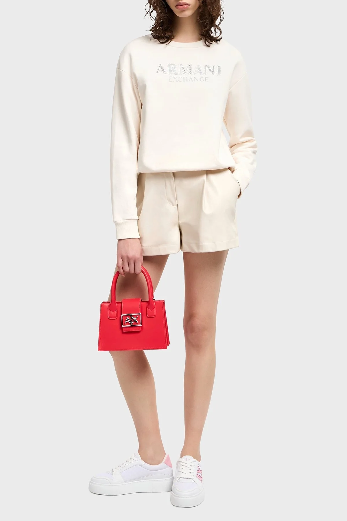 Armani Exchange Logolu Çıkarılabilir Askılı Bayan Çanta XW000306 AF12039 U4236 KIRMIZI - 2