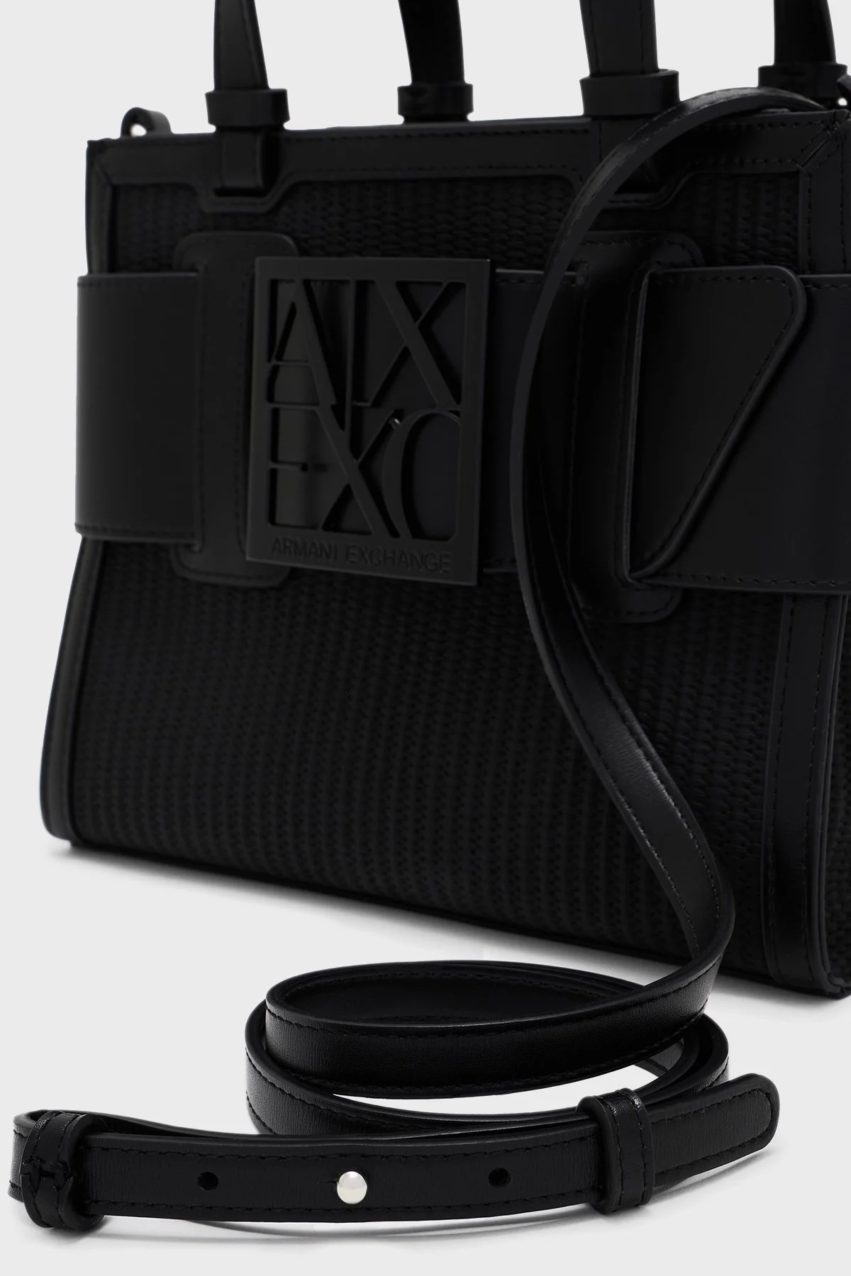 Armani Exchange Logolu Çıkarılabilir Askılı Bayan Çanta XW000392 AF13673 UC001 SİYAH - 10