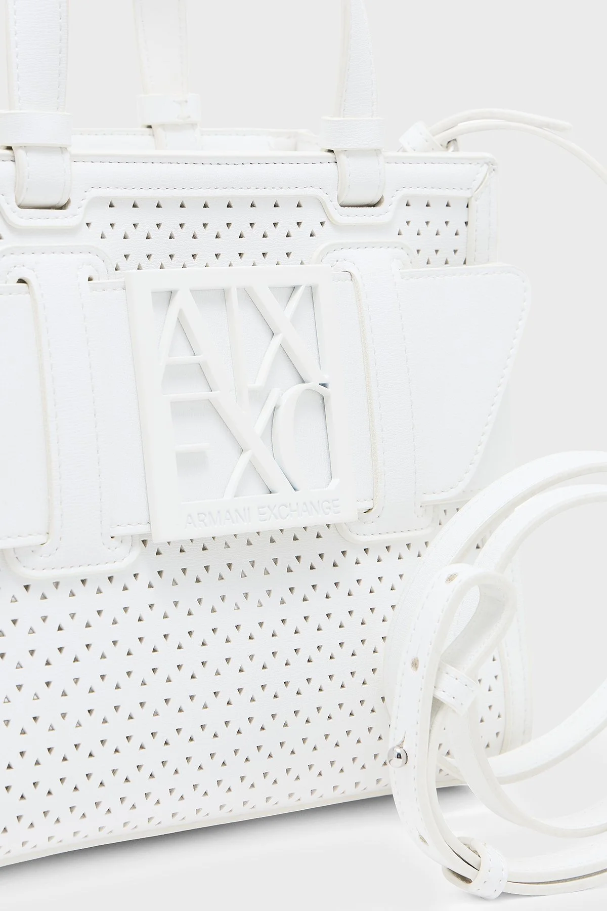 Armani Exchange Logolu Çıkarılabilir Askılı Bayan Çanta XW000392 AF22626 U0011 BEYAZ - 7