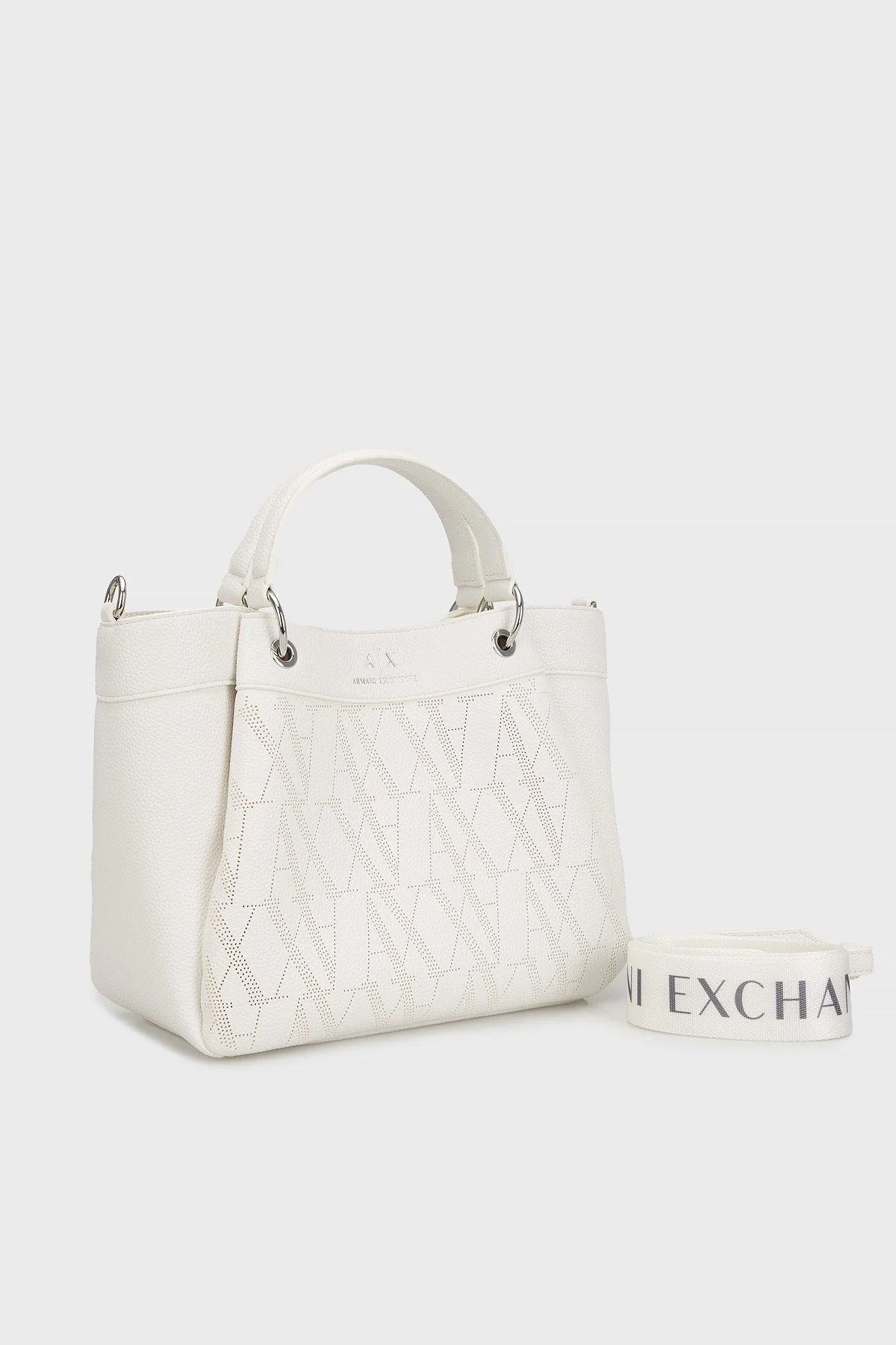 Armani Exchange Logolu Çıkarılabilir Askılı Bayan Çanta XW000393 AF13679 U0002 BEYAZ - 3