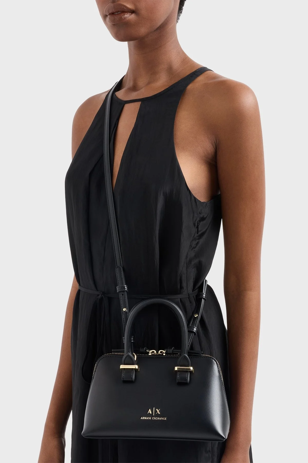 Armani Exchange Logolu Çıkarılabilir Askılı Bayan Çanta XW000938 AF13686 UC001 SİYAH - 2