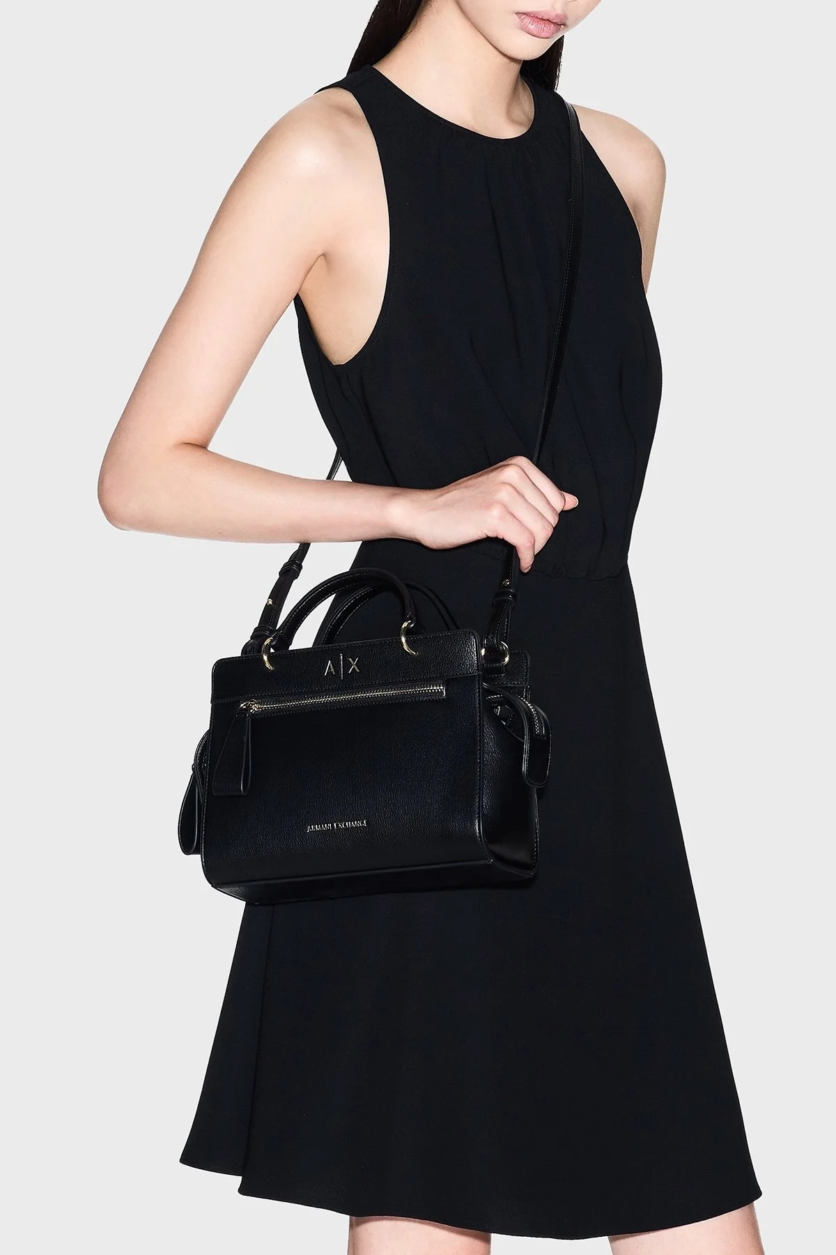 Armani Exchange Logolu Çıkarılabilir Askılı Bayan Çanta XW001554 AF17117 UC001 SİYAH - 9