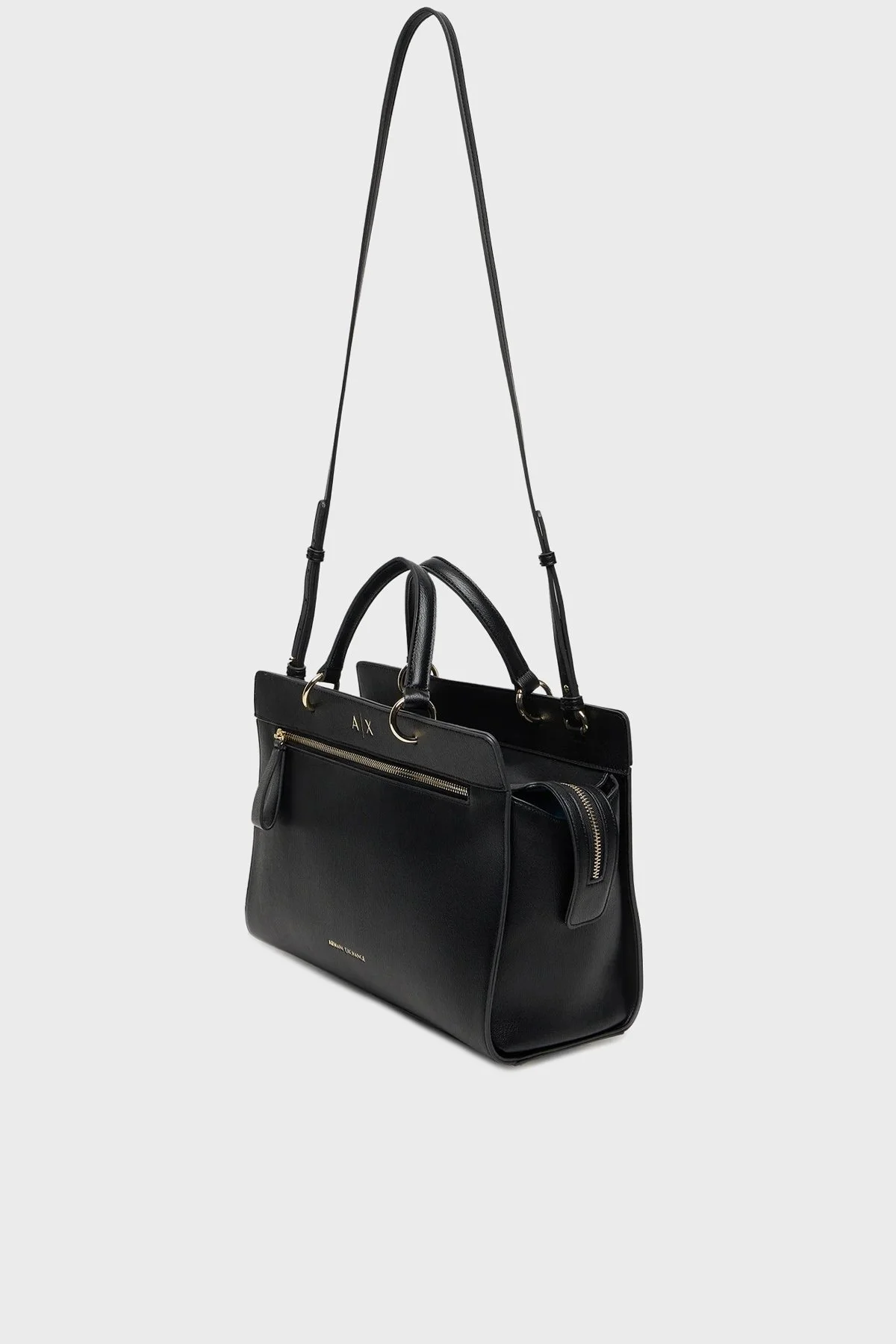 Armani Exchange Logolu Çıkarılabilir Askılı Büyük Bayan Çanta XW001553 AF17117 UC001 SİYAH - 4