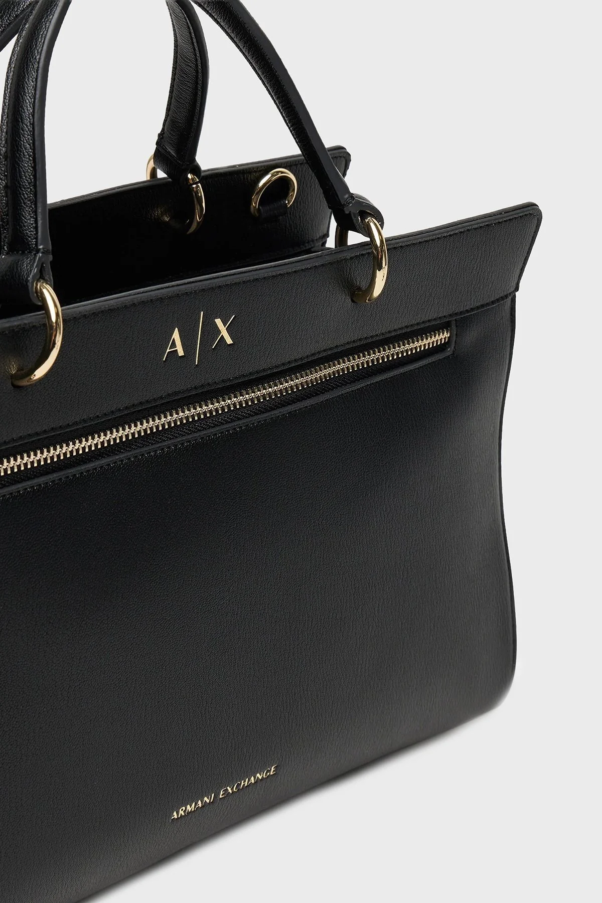 Armani Exchange Logolu Çıkarılabilir Askılı Büyük Bayan Çanta XW001553 AF17117 UC001 SİYAH - 6