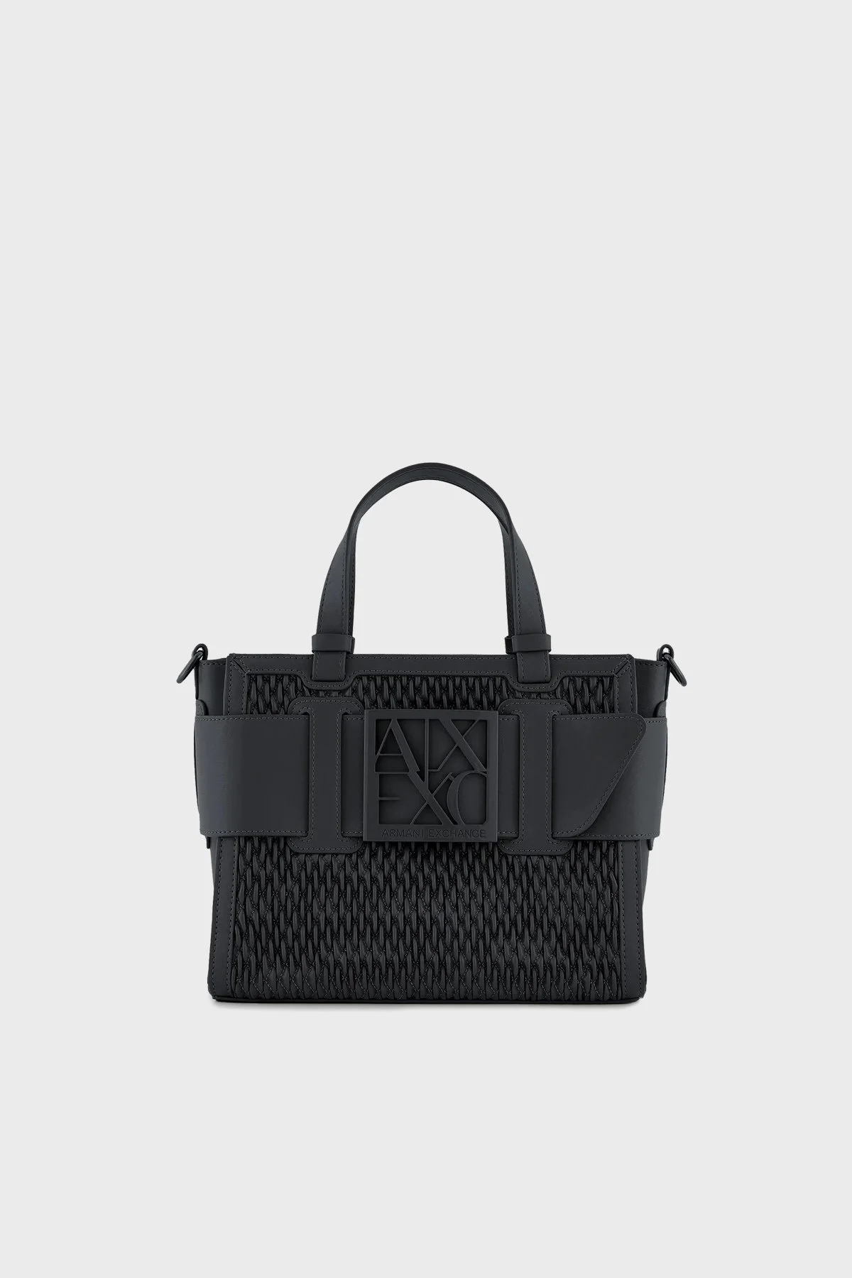Armani Exchange Logolu Çıkarılabilir Askılı Delikli Tote Bayan Çanta 942690 4F798 00020 SİYAH - 1