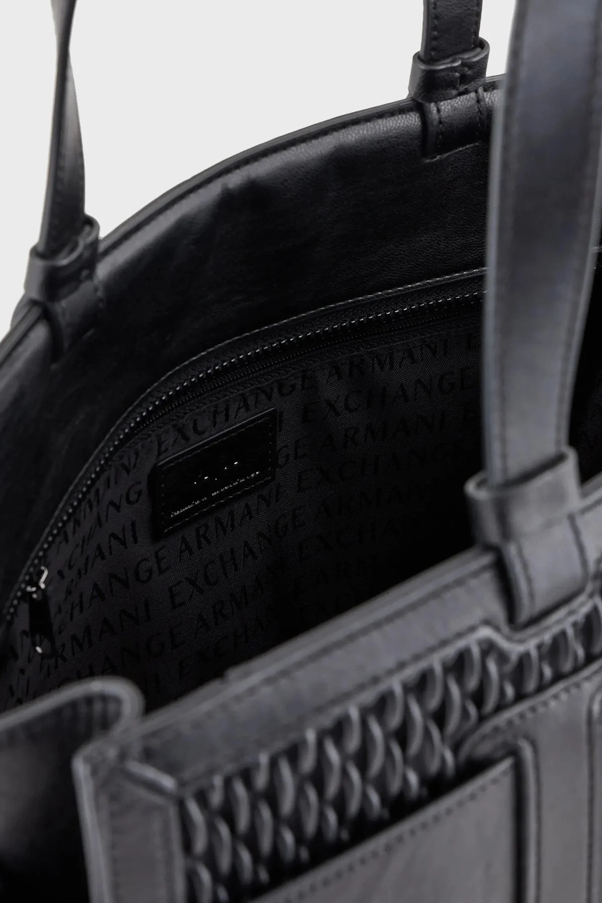 Armani Exchange Logolu Çıkarılabilir Askılı Delikli Tote Bayan Çanta 942690 4F798 00020 SİYAH - 6