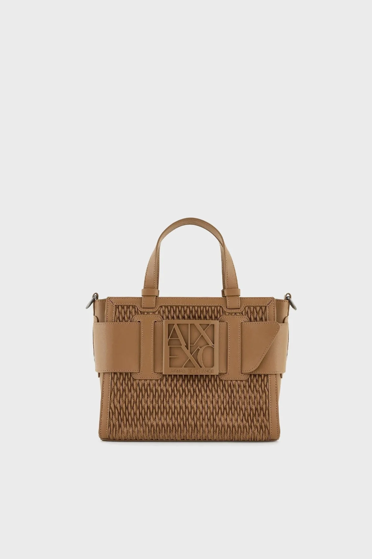 Armani Exchange Logolu Çıkarılabilir Askılı Delikli Tote Bayan Çanta 942690 4F798 14949 TABA - 1
