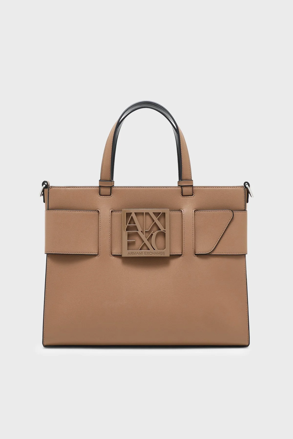 Armani Exchange Logolu Çıkarılabilir Askılı Kadın Çanta 9426890 A874 U6186 Taba - 1
