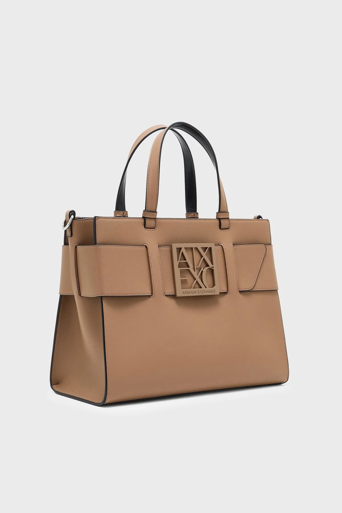 Armani Exchange Logolu Çıkarılabilir Askılı Kadın Çanta 9426890 A874 U6186 Taba - 5