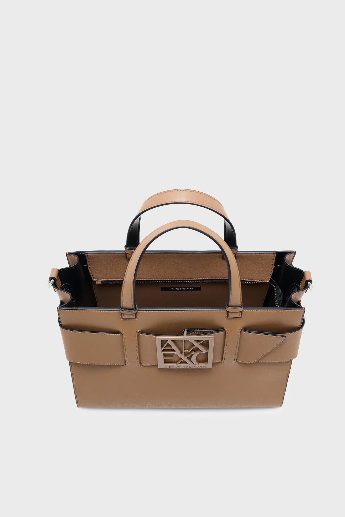 Armani Exchange Logolu Çıkarılabilir Askılı Kadın Çanta 9426890 A874 U6186 Taba - 6