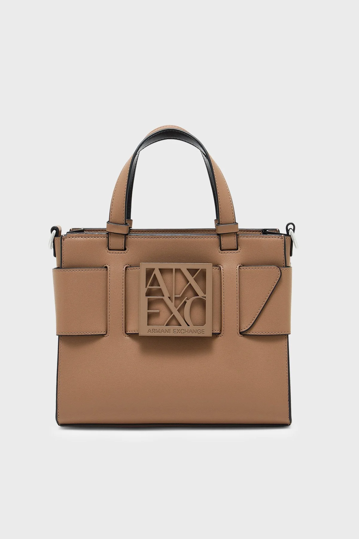 Armani Exchange Logolu Çıkarılabilir Askılı Kadın Çanta 942690 0A874 U6186 Taba - 1