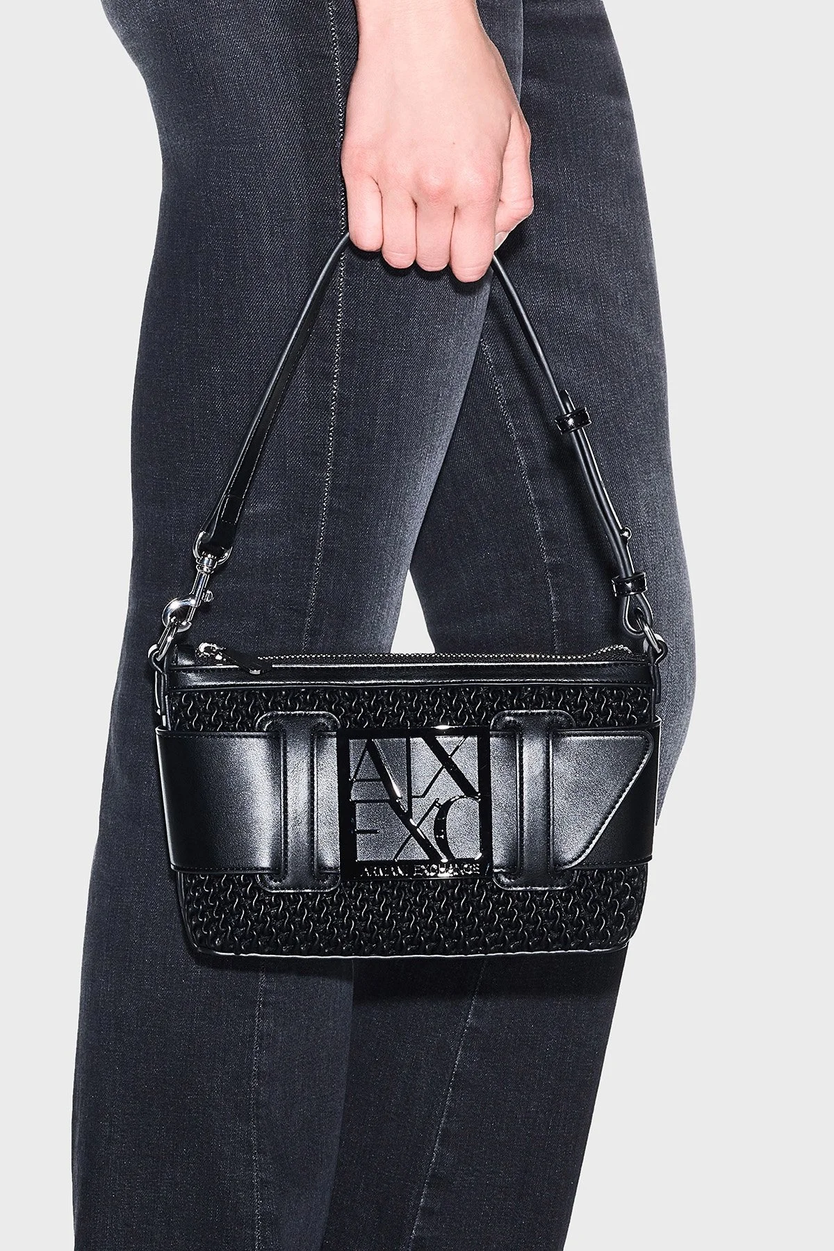 Armani Exchange Logolu Çıkarılabilir Askılı Kadın Çanta XW000921 AF26444 MC043 Siyah - 2