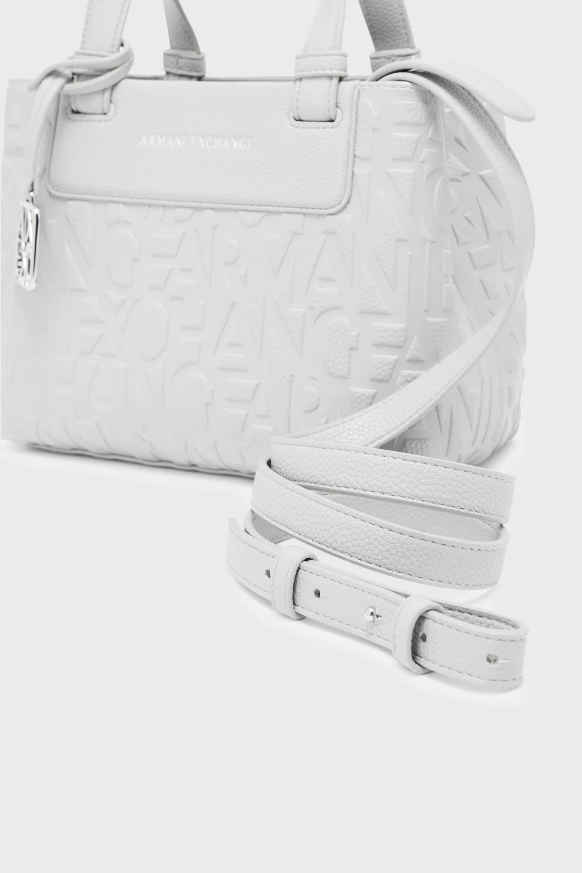 Armani Exchange Logolu Çıkarılabilir Askılı Kadın Çanta XW001576 AF15774 U0011 Beyaz - 6