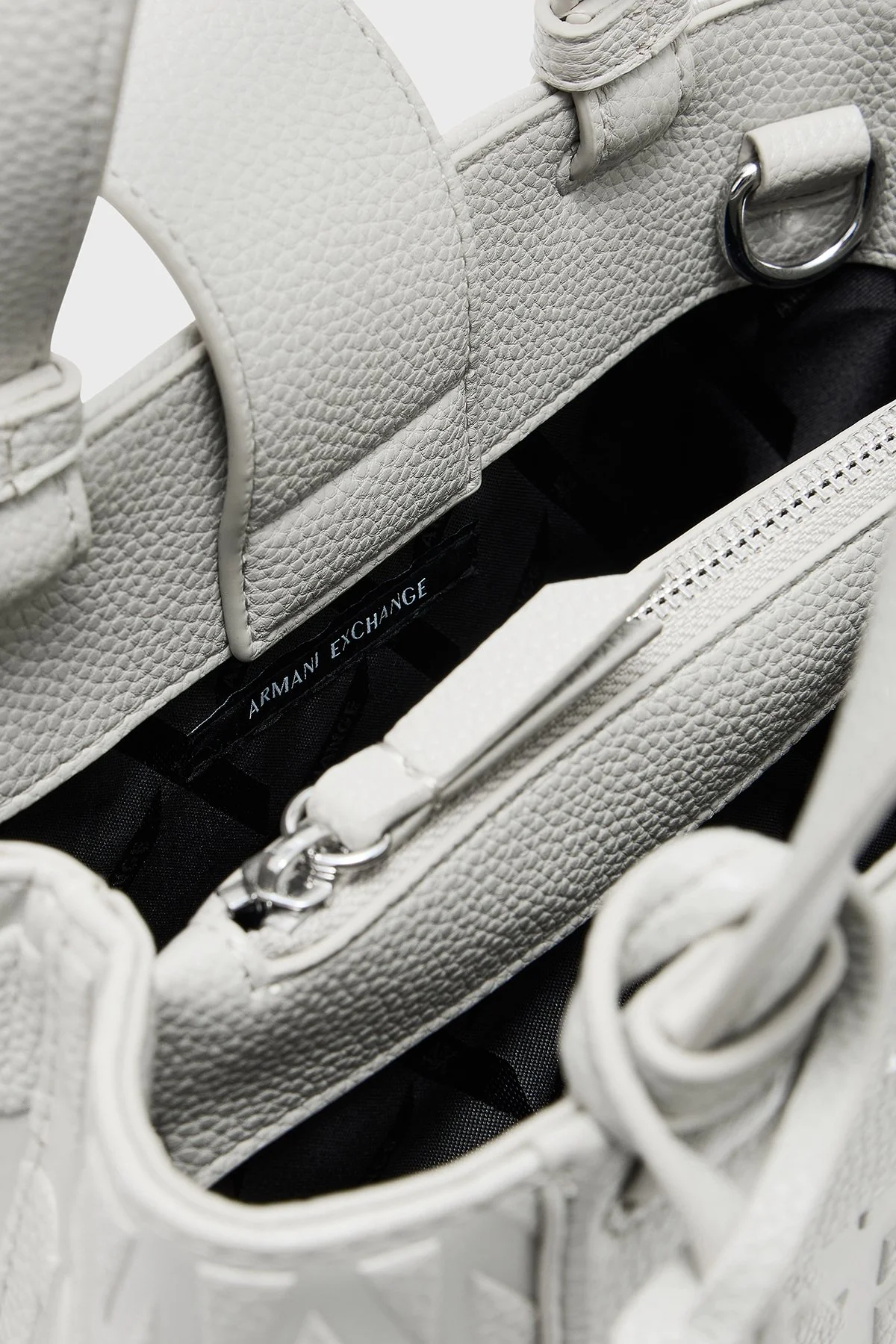 Armani Exchange Logolu Çıkarılabilir Askılı Kadın Çanta XW001576 AF15774 U0011 Beyaz - 7