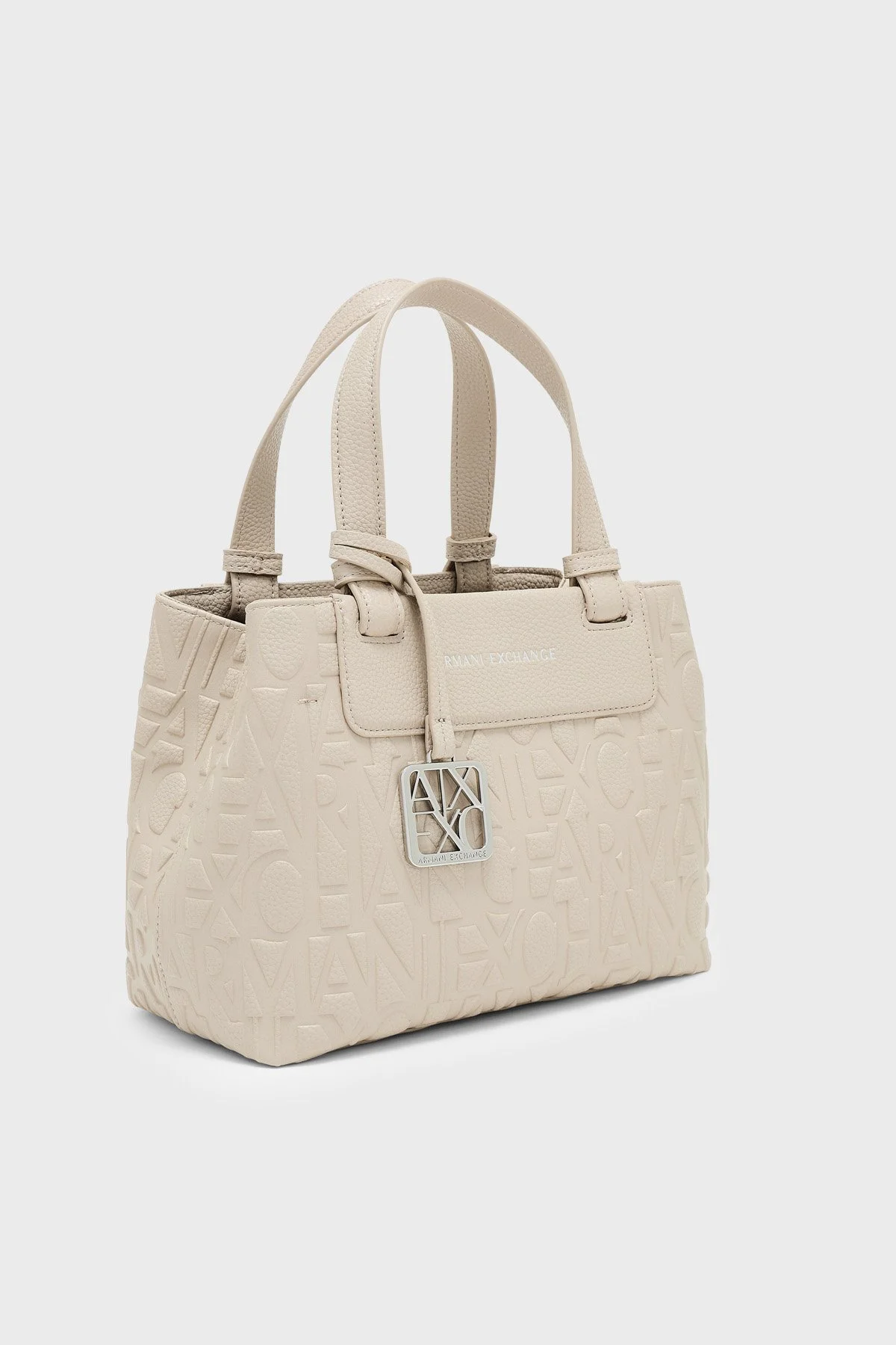Armani Exchange Logolu Çıkarılabilir Askılı Kadın Çanta XW001576 AF15774 U6208 Ekru - 4