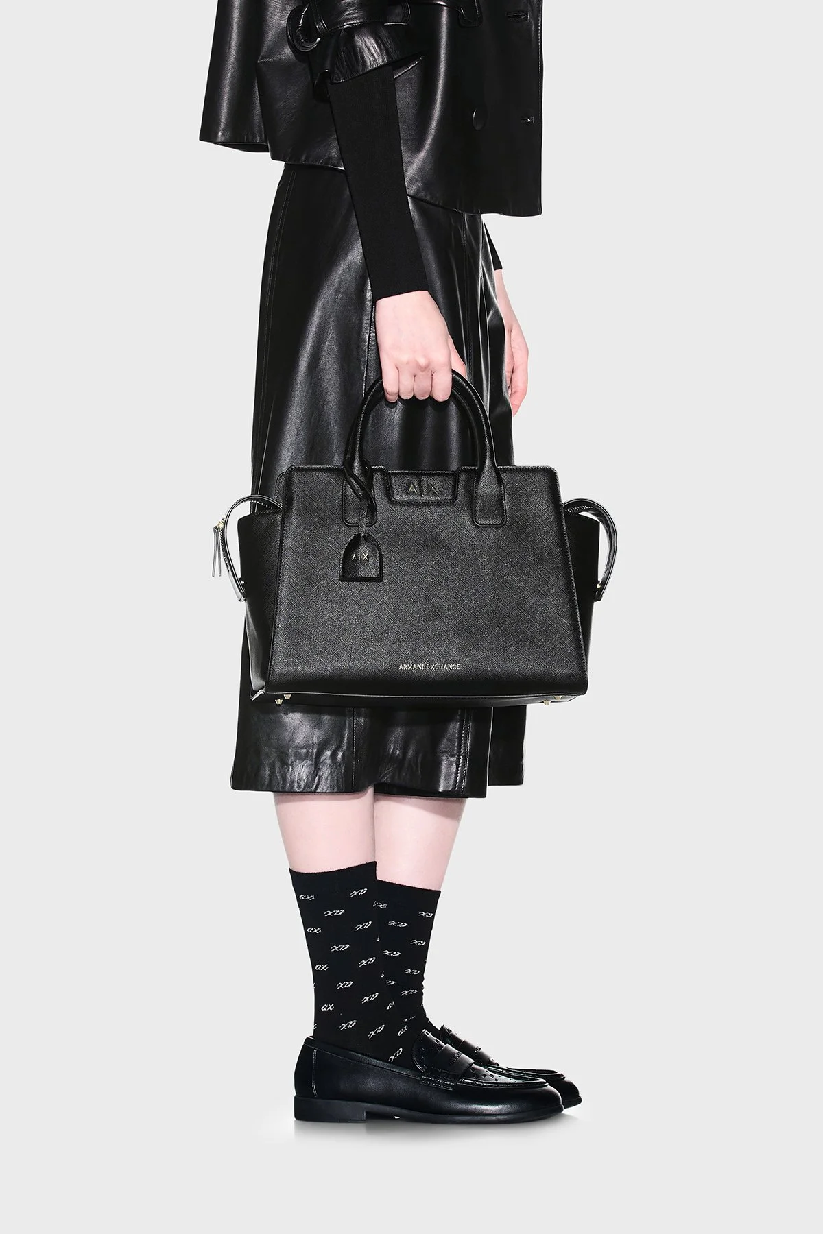 Armani Exchange Logolu Çıkarılabilir Askılı Kadın Çanta XW002158 AF26570 UC001 Siyah - 2
