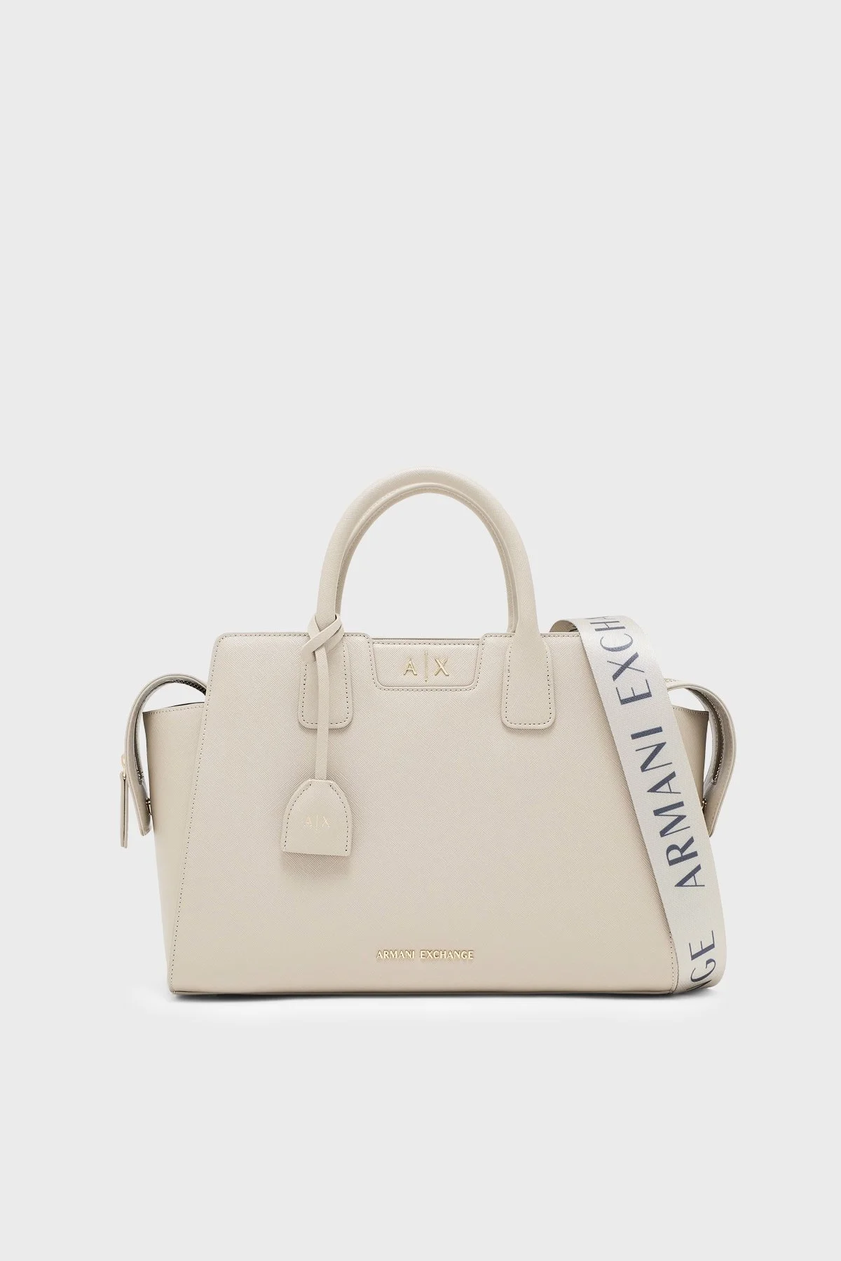 Armani Exchange Logolu Çıkarılabilir Askılı Kadın Çanta XW002159 AF26570 U6208 Ekru - 1
