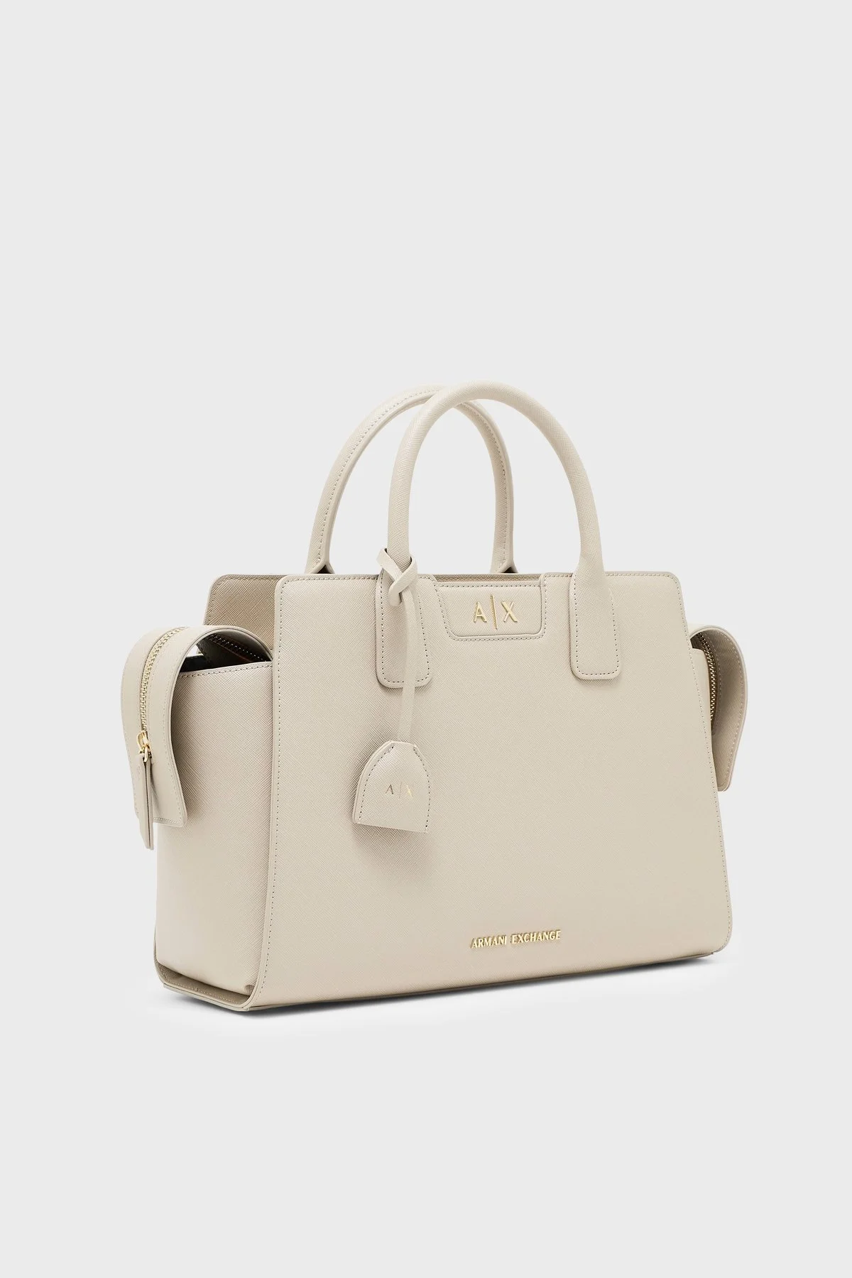 Armani Exchange Logolu Çıkarılabilir Askılı Kadın Çanta XW002159 AF26570 U6208 Ekru - 5